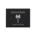 DND Gifts, Personalized Holder of Money Barbarian Class Symbol Engraved Leatherette Bi-fold Wallet