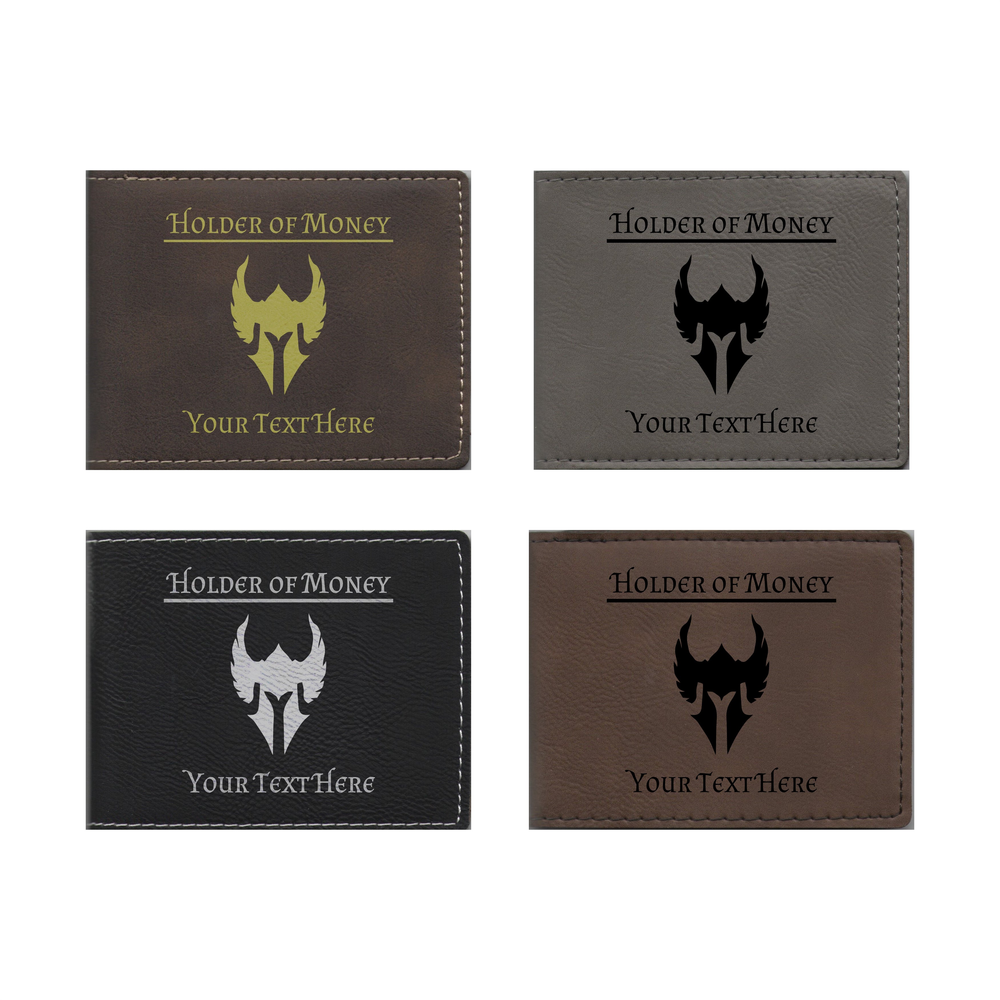 DND Gifts, Personalized Holder of Money Paladin Class Symbol Engraved Leatherette Bi-fold Wallet
