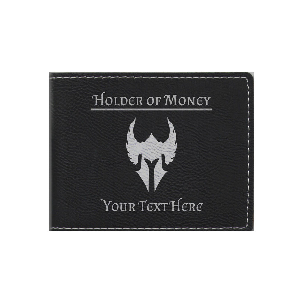 DND Gifts, Personalized Holder of Money Paladin Class Symbol Engraved Leatherette Bi-fold Wallet