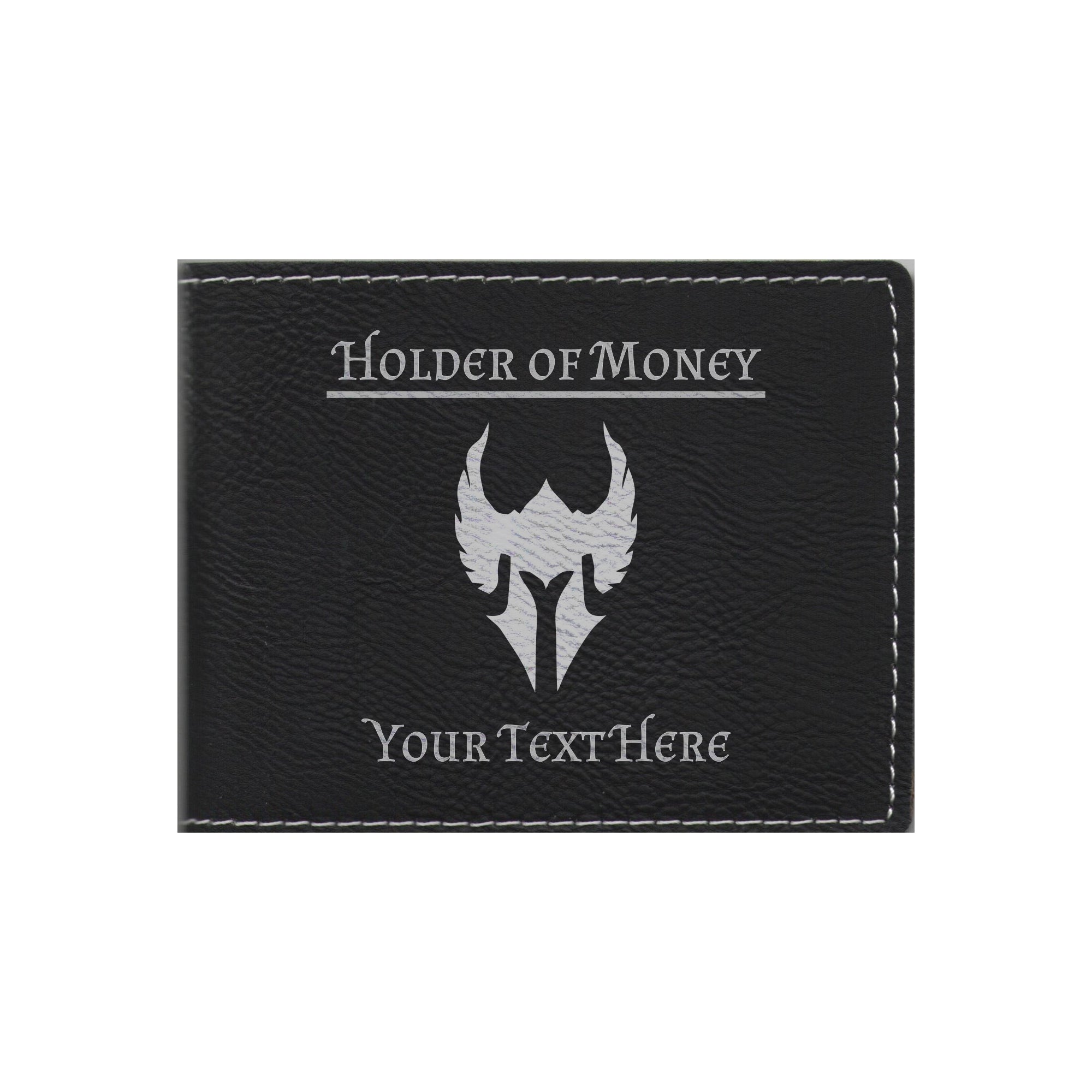 DND Gifts, Personalized Holder of Money Paladin Class Symbol Engraved Leatherette Bi-fold Wallet