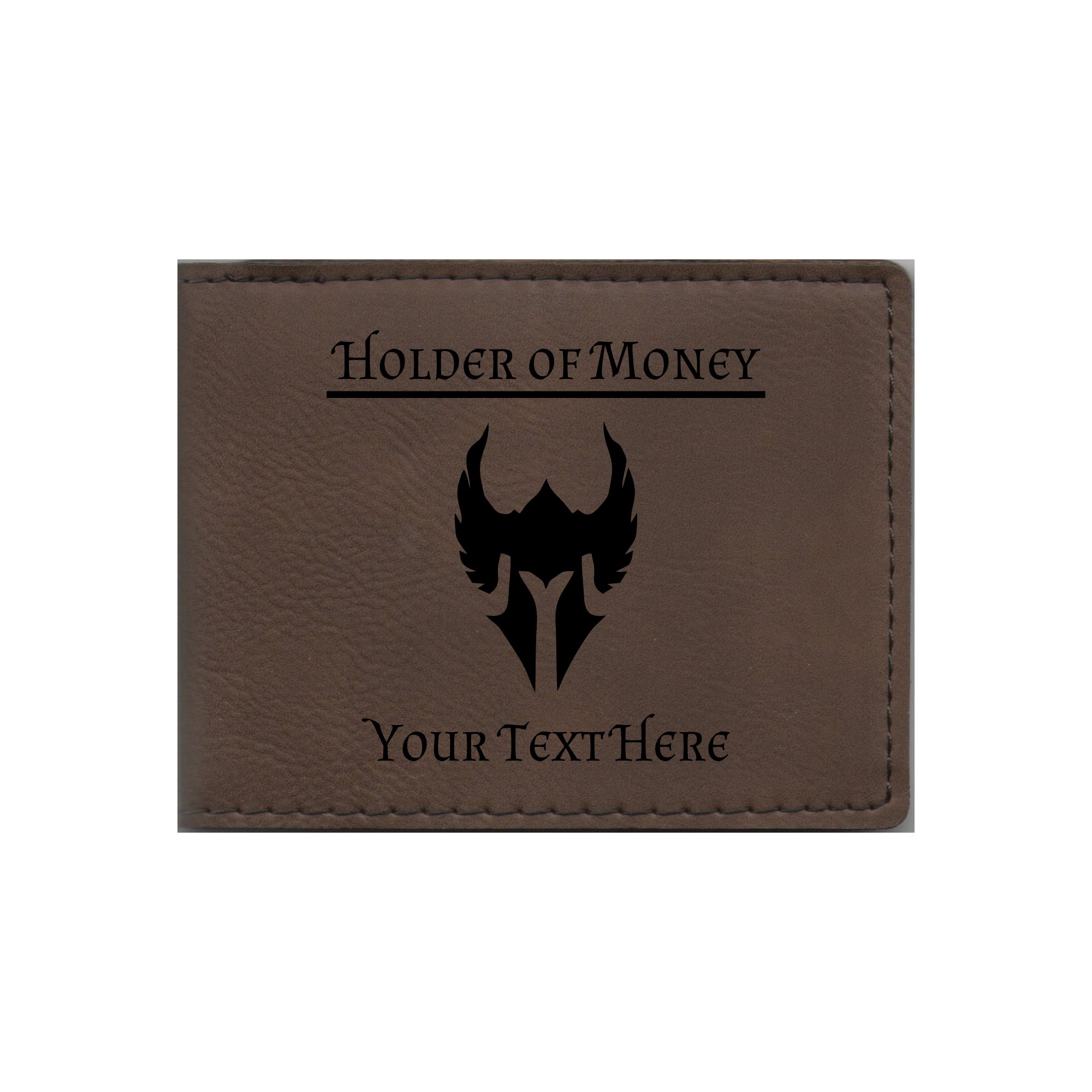 DND Gifts, Personalized Holder of Money Paladin Class Symbol Engraved Leatherette Bi-fold Wallet