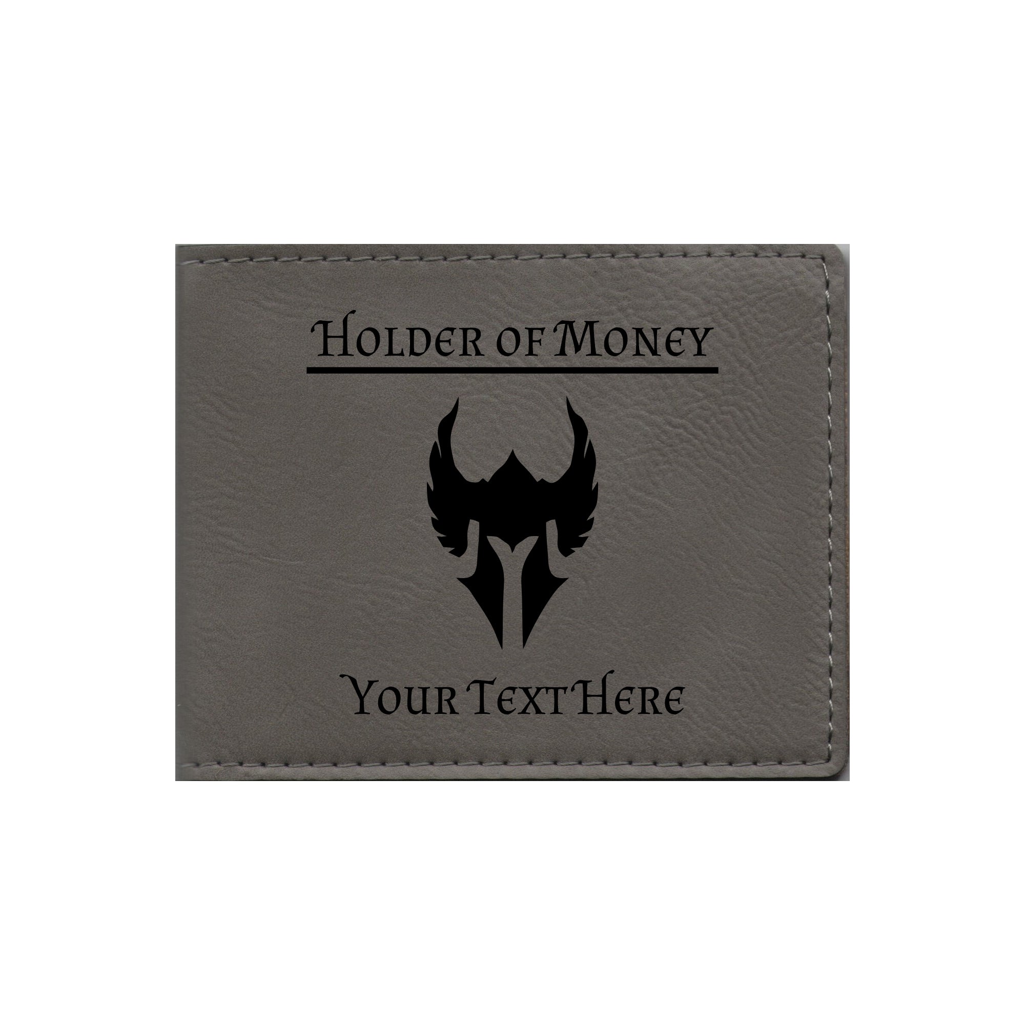 DND Gifts, Personalized Holder of Money Paladin Class Symbol Engraved Leatherette Bi-fold Wallet