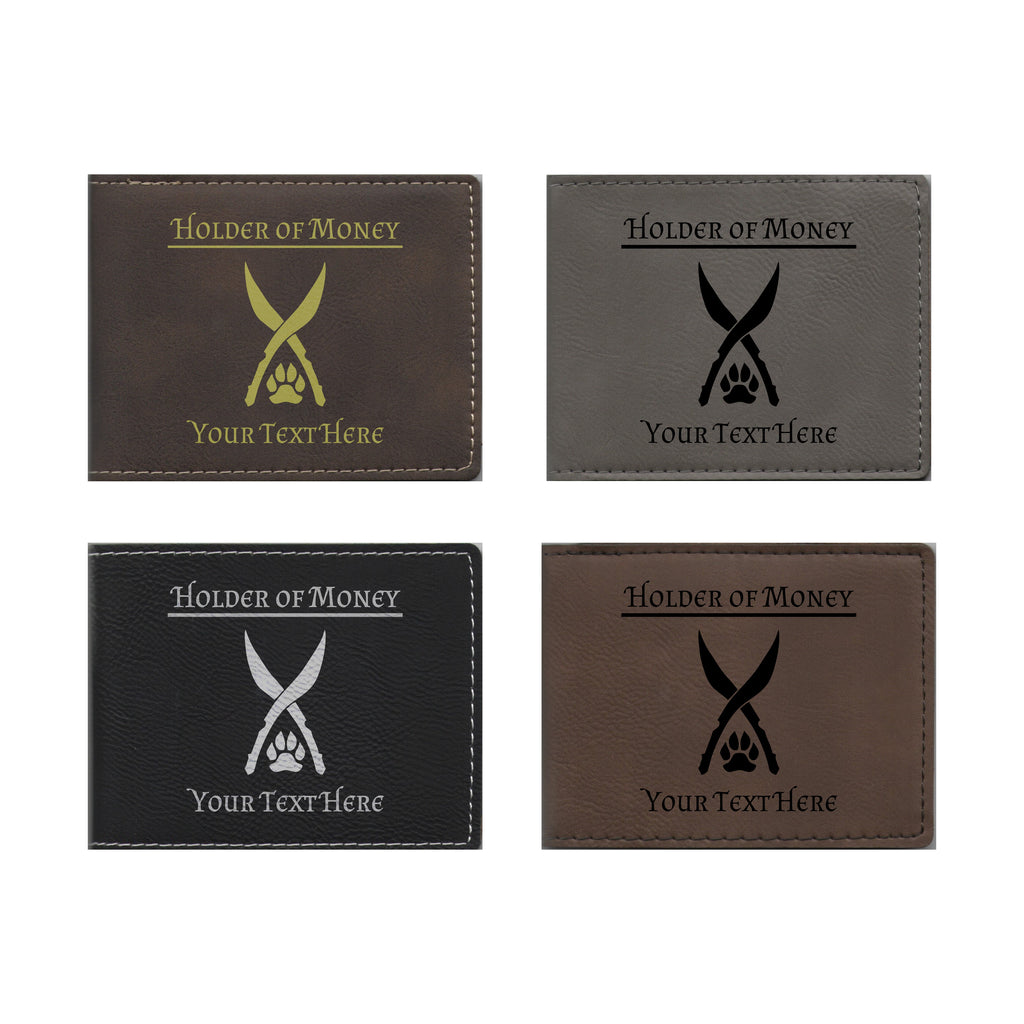 DND Gifts, Personalized Holder of Money Ranger Class Symbol Engraved Leatherette Bi-fold Wallet