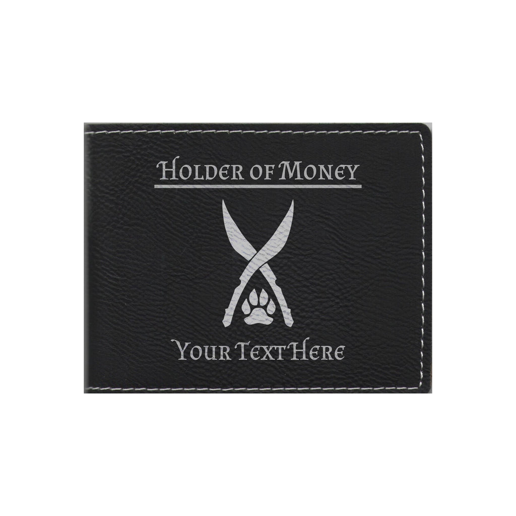 DND Gifts, Personalized Holder of Money Ranger Class Symbol Engraved Leatherette Bi-fold Wallet