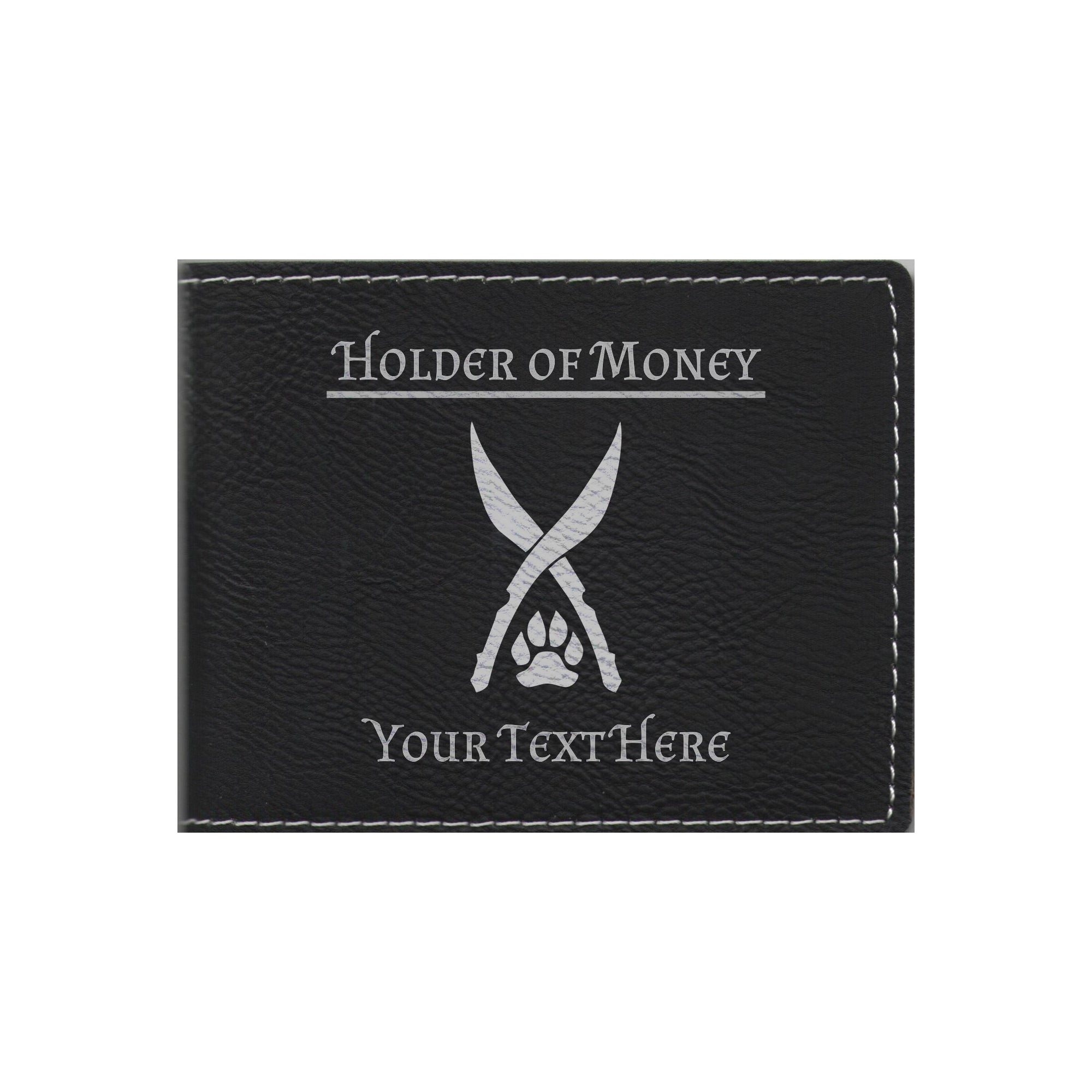 DND Gifts, Personalized Holder of Money Ranger Class Symbol Engraved Leatherette Bi-fold Wallet