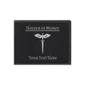 DND Gifts, Personalized Holder of Money Rogue Class Symbol Engraved Leatherette Bi-fold Wallet