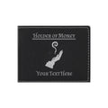DND Gifts, Personalized Holder of Money Wizard Class Symbol Engraved Leatherette Bi-fold Wallet