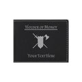 DND Gifts, Personalized Holder of Money Fighter Class Symbol Engraved Leatherette Bi-fold Wallet
