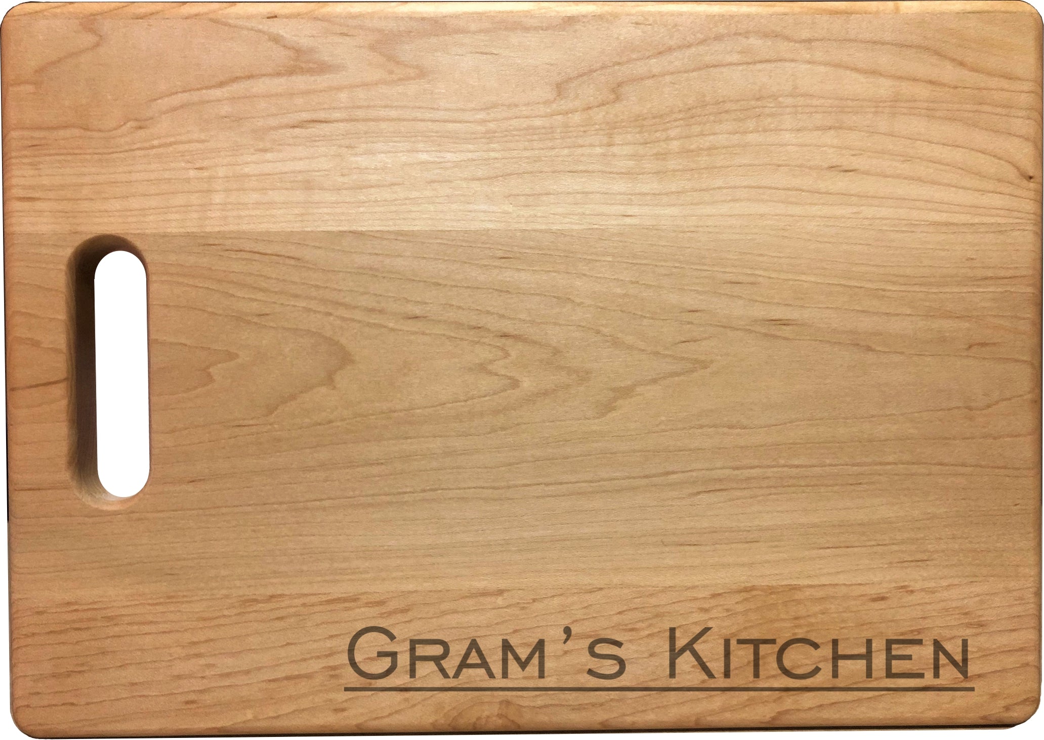 Gram's Kitchen Engraved Natural Wood Cutting Boards, Bamboo or Maple, Gram Gift
