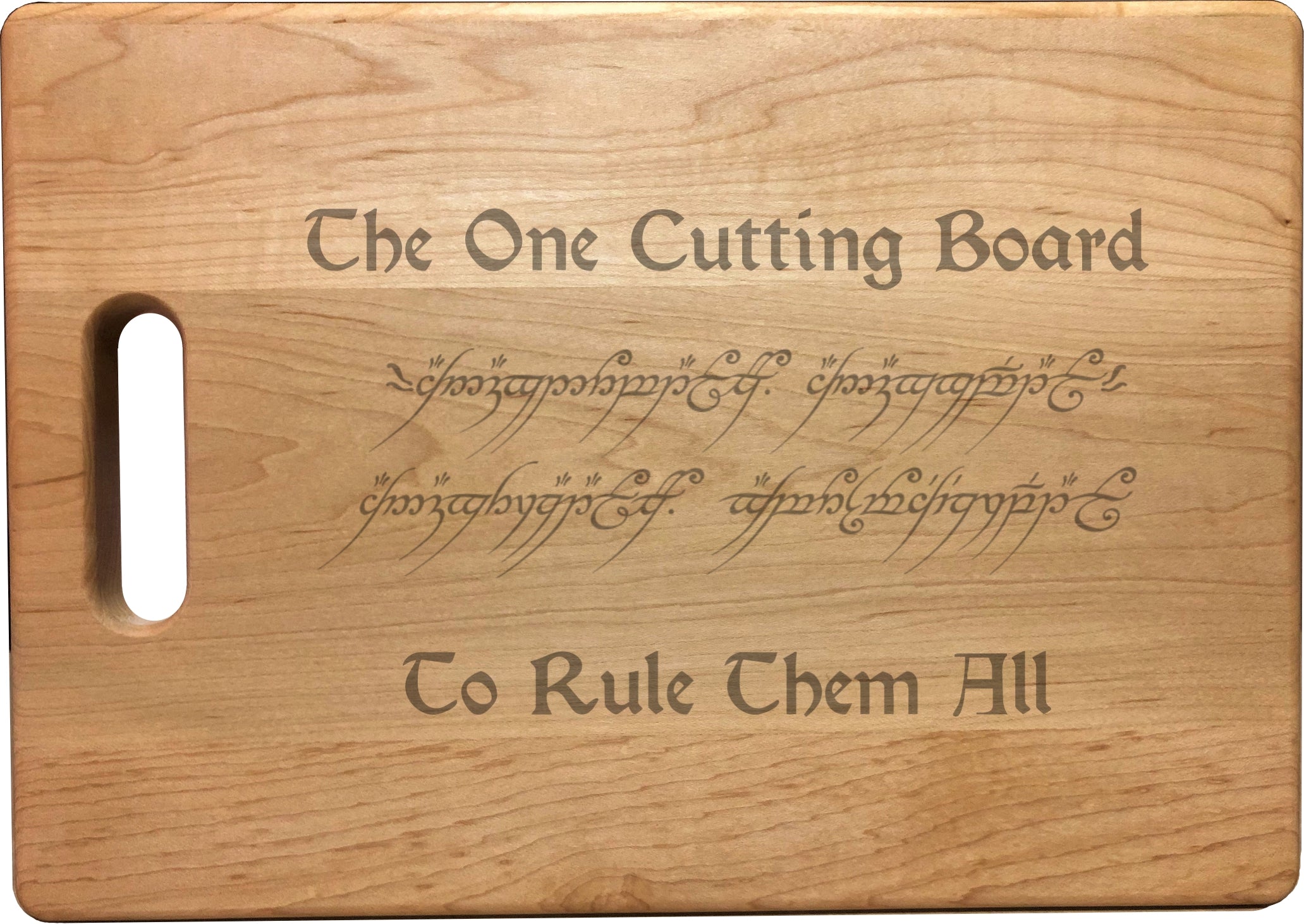 The One Cutting Board to Rule Them All Engraved Natural Wood Cutting Boards, Bamboo or Maple, Nerdy Gifts