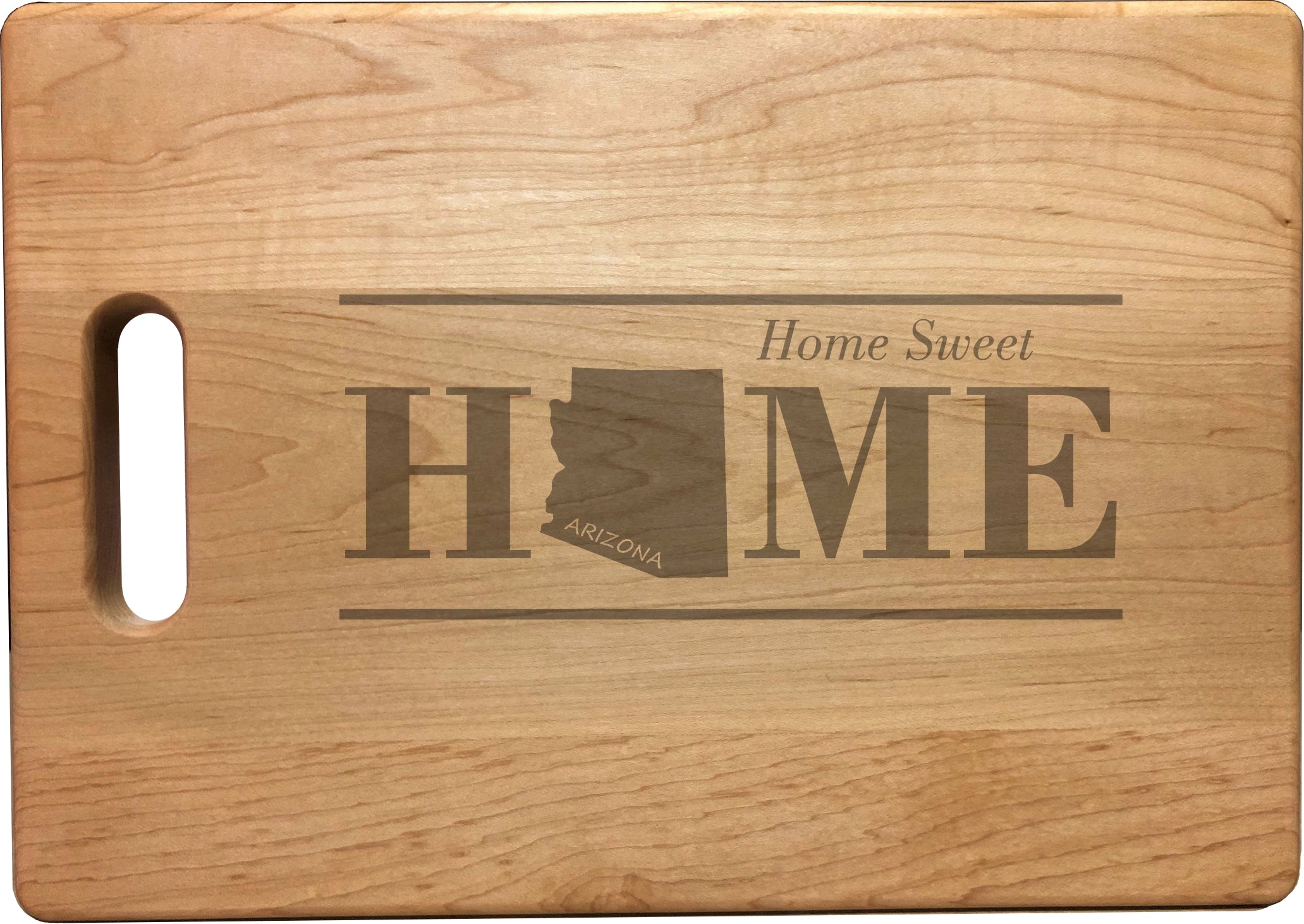 Arizona Home Sweet Home Engraved Natural Wood Cutting Boards, Bamboo or Maple, Housewarming Gift