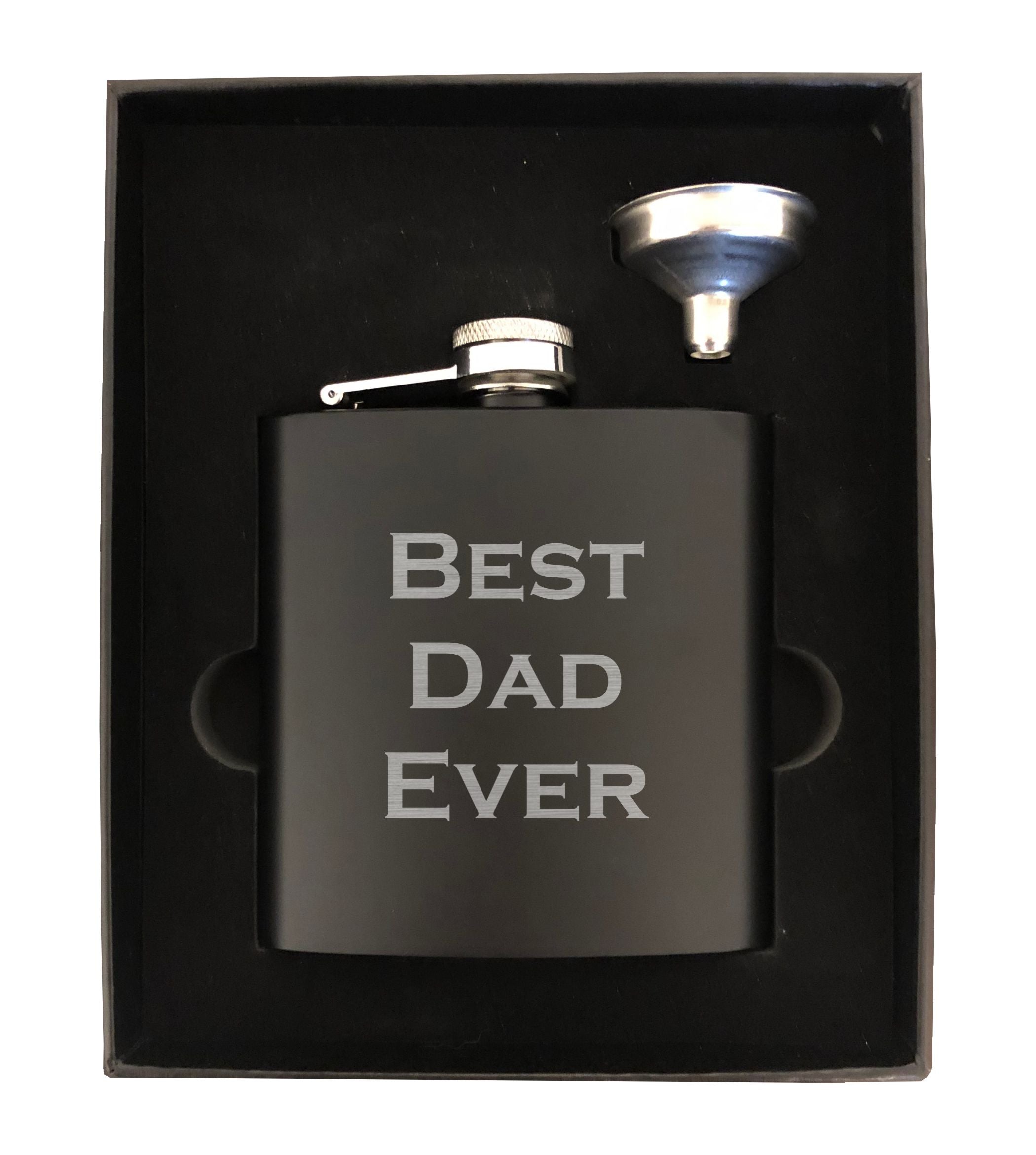 Best Dad Ever Engraved 6 oz Stainless Steel Flask, Sets Available, Dad Gift