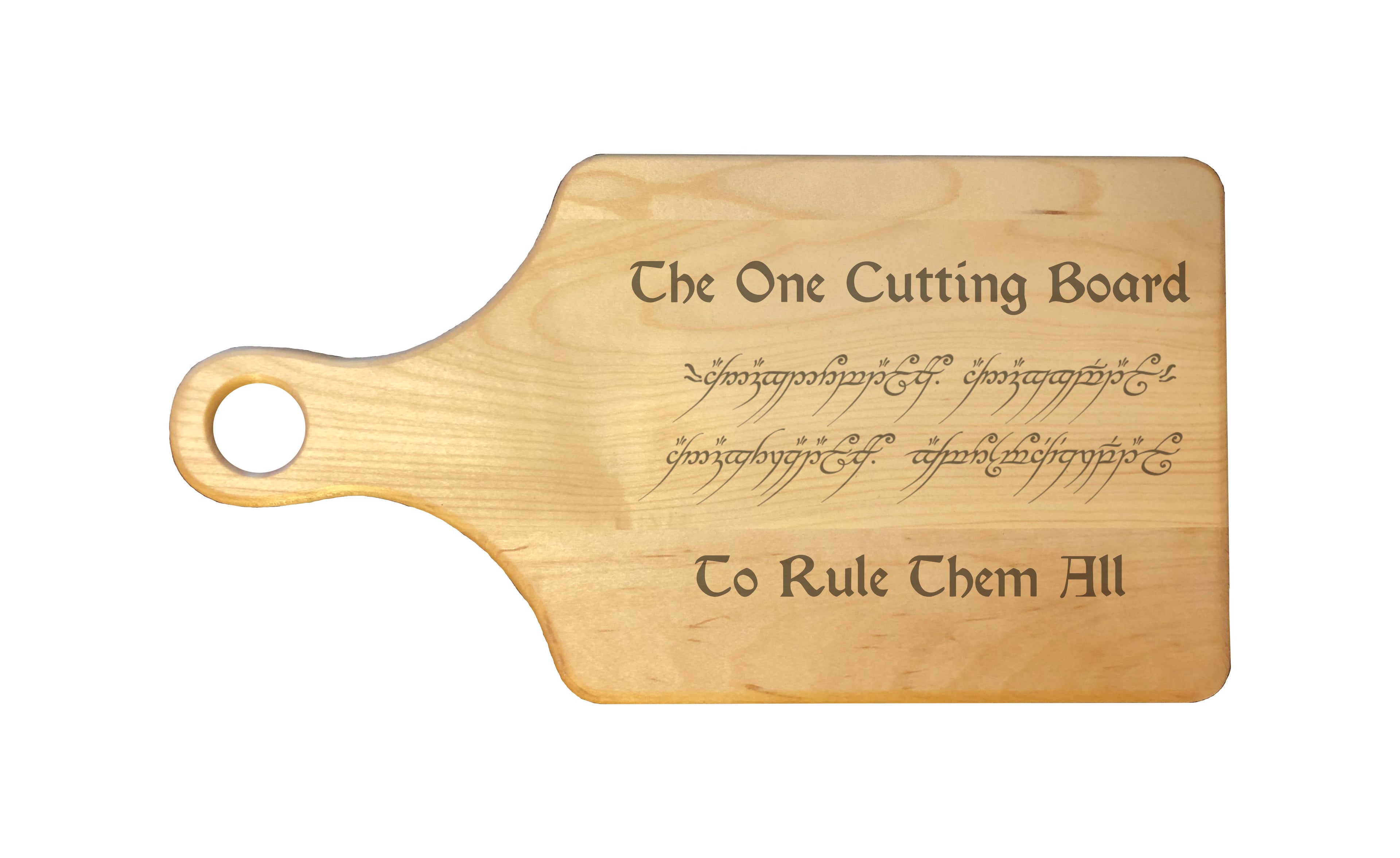 The One Cutting Board to Rule Them All Engraved Natural Wood Cutting Boards, Bamboo or Maple, Nerdy Gifts
