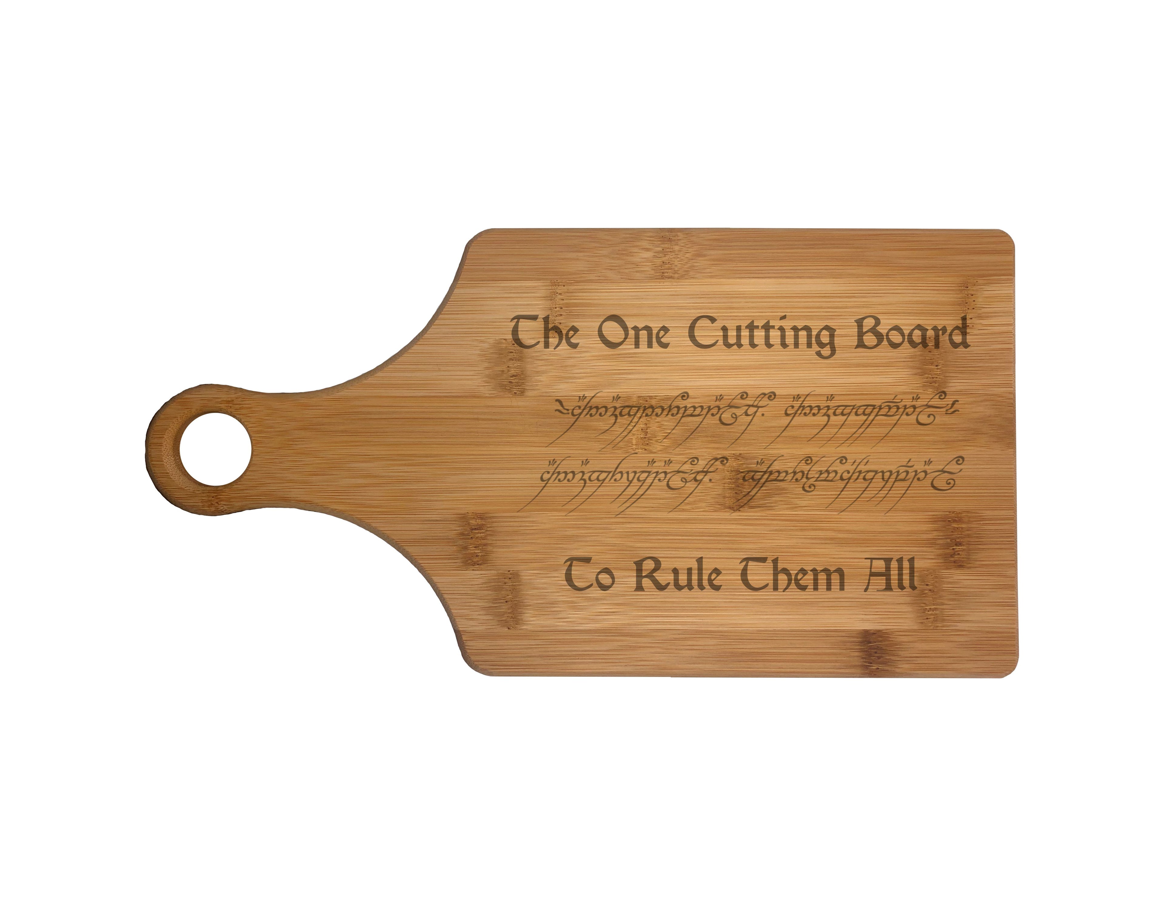 The One Cutting Board to Rule Them All Engraved Natural Wood Cutting Boards, Bamboo or Maple, Nerdy Gifts
