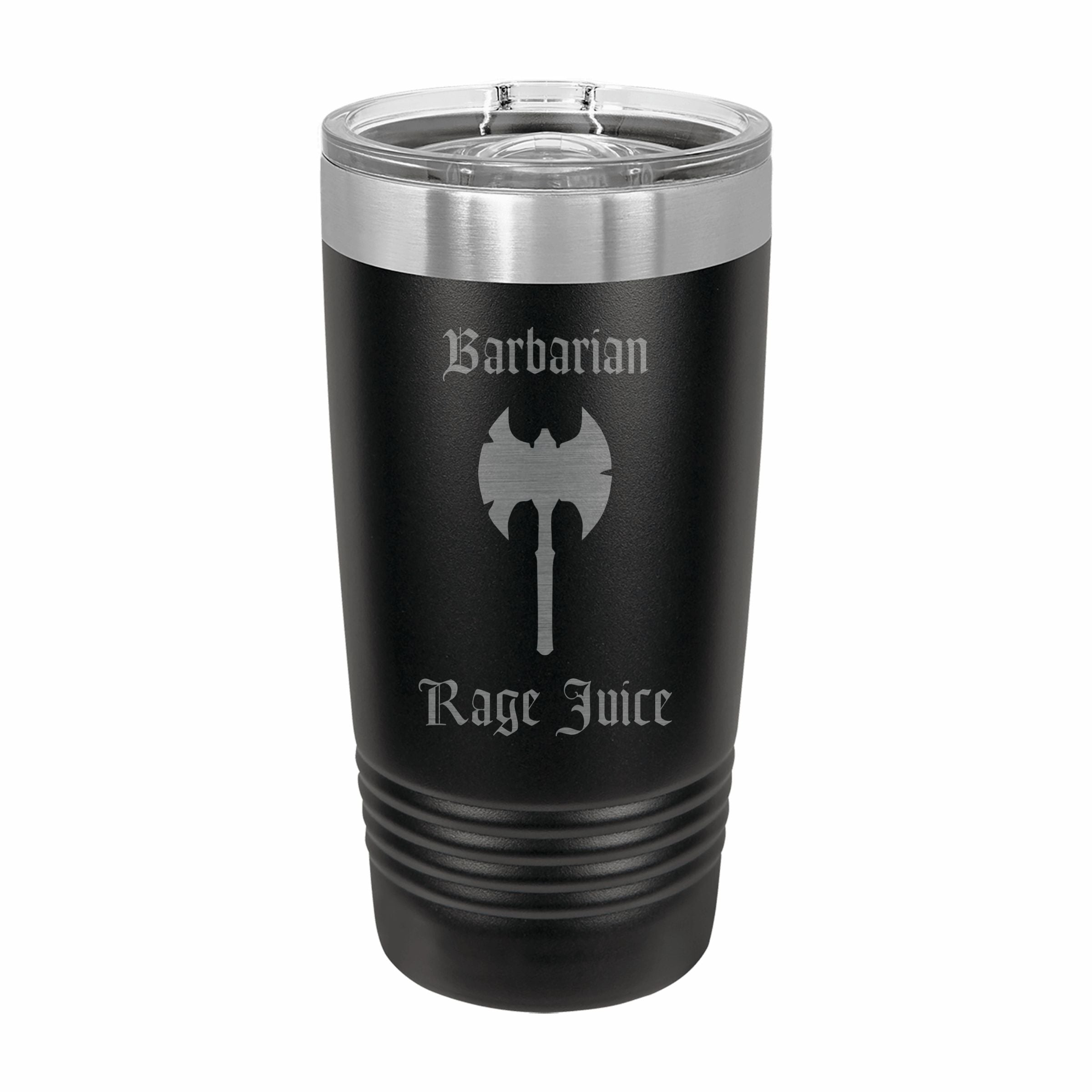 Barbarian Rage Juice Engraved Stainless Steel Tumbler Travel Mug, DND Gifts