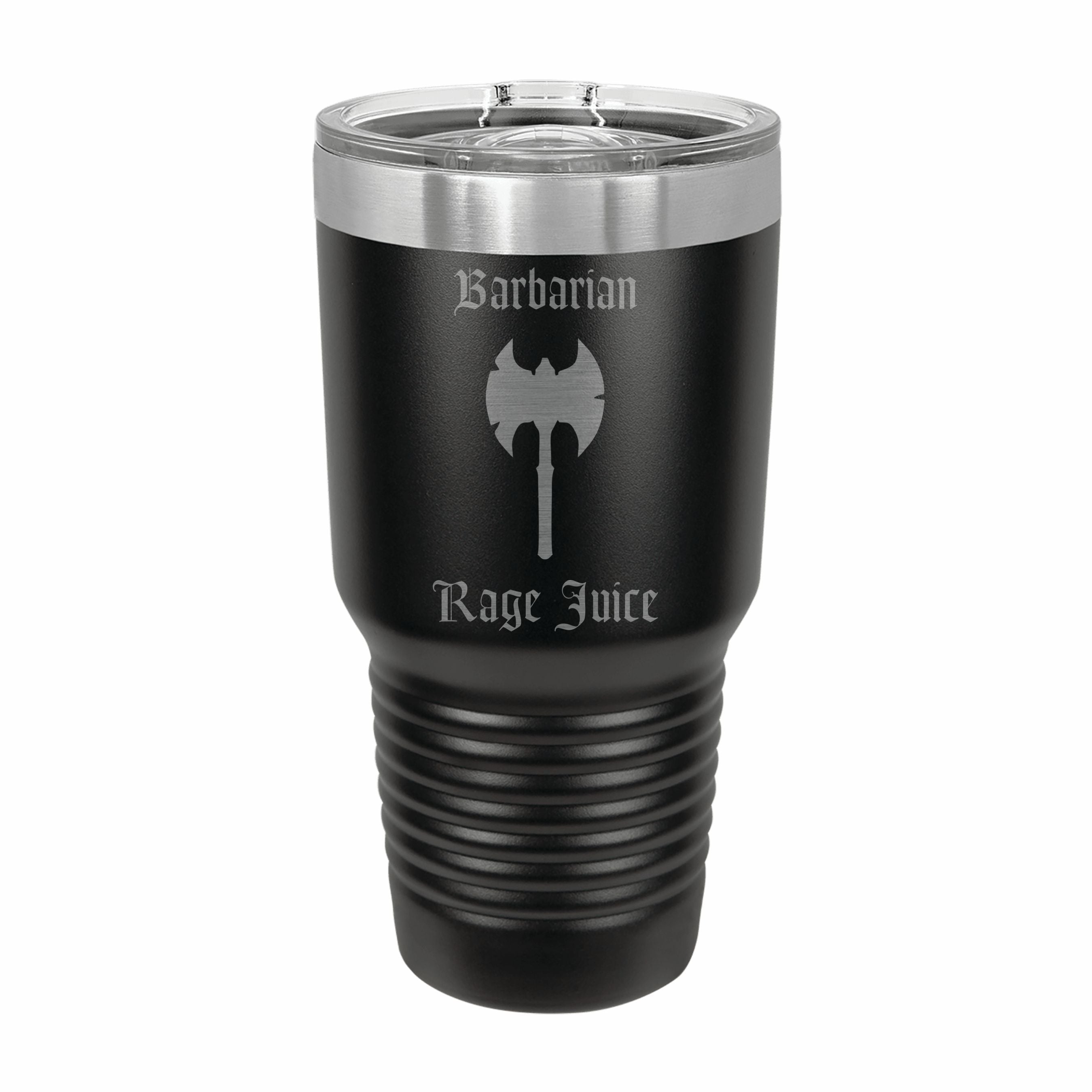 Barbarian Rage Juice Engraved Stainless Steel Tumbler Travel Mug, DND Gifts