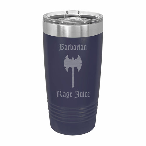 Barbarian Rage Juice Engraved Stainless Steel Tumbler Travel Mug, DND Gifts