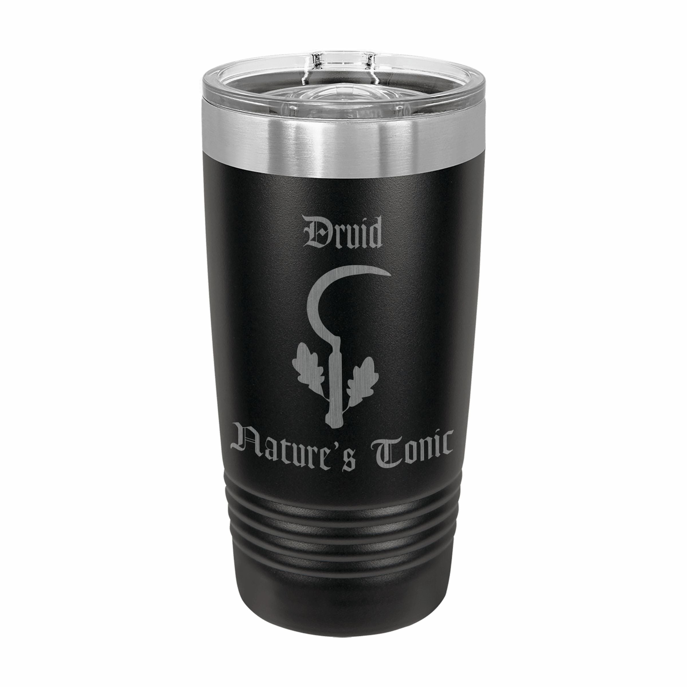 Druid Nature's Tonic Engraved Stainless Steel Tumbler Travel Mug, DND Gifts