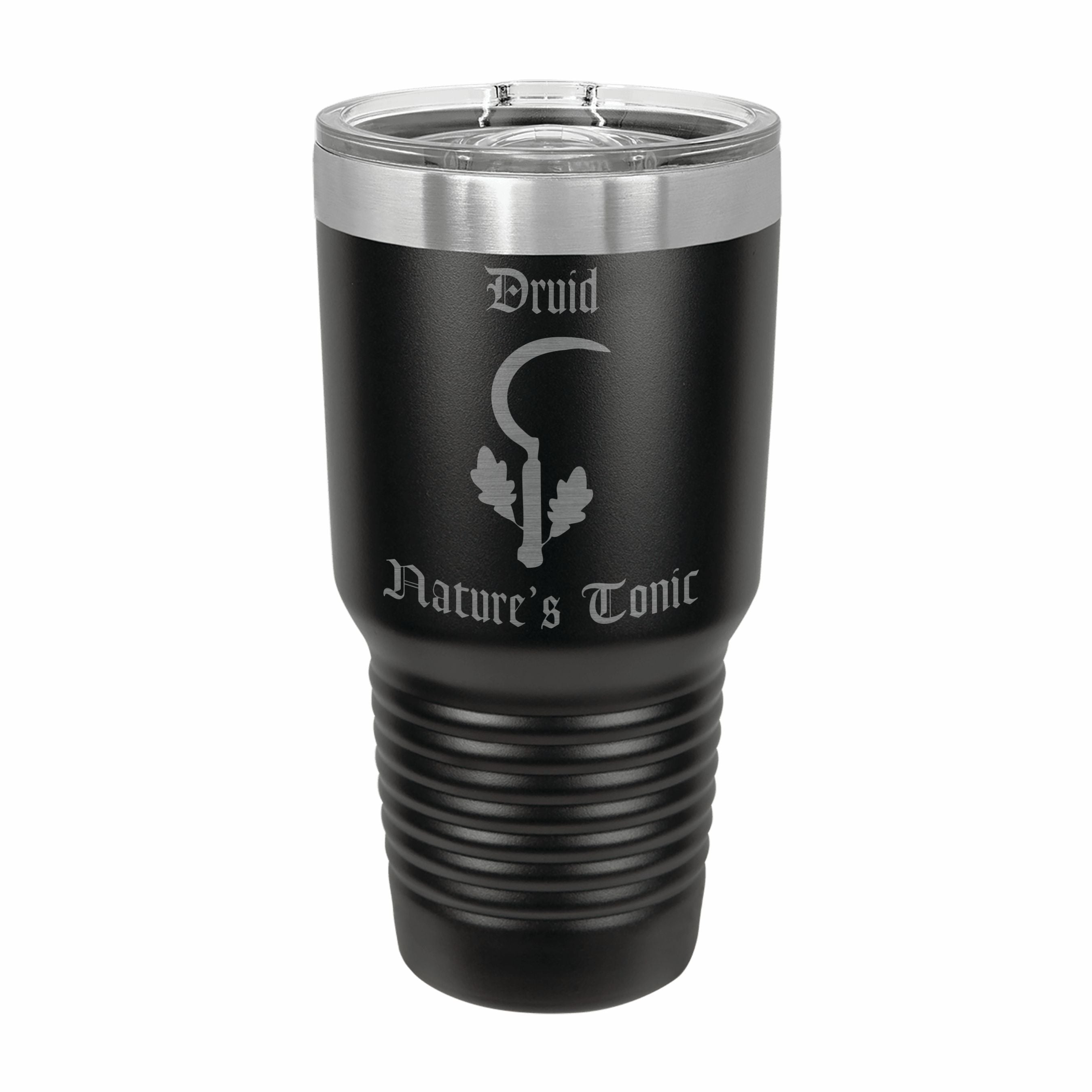Druid Nature's Tonic Engraved Stainless Steel Tumbler Travel Mug, DND Gifts