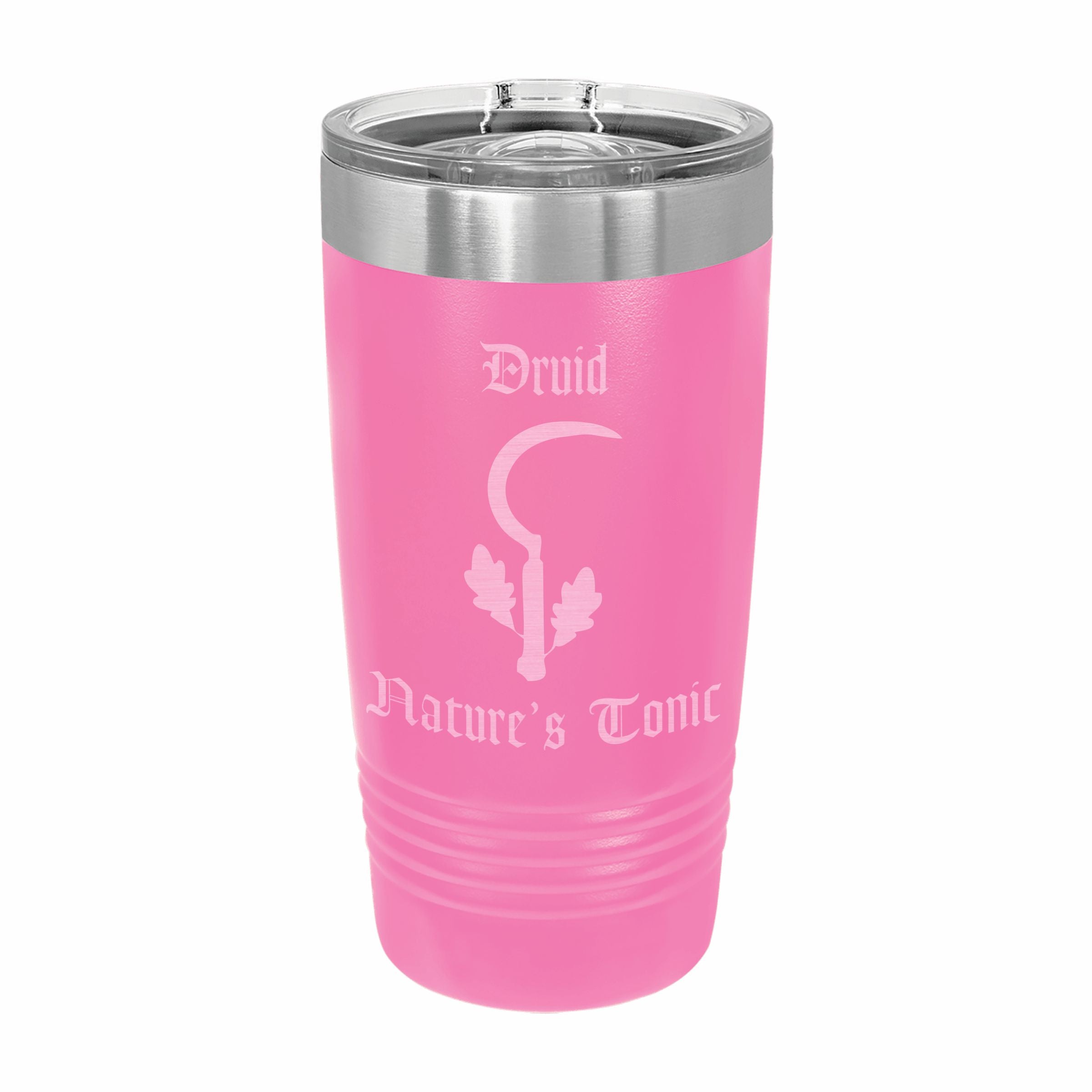Druid Nature's Tonic Engraved Stainless Steel Tumbler Travel Mug, DND Gifts
