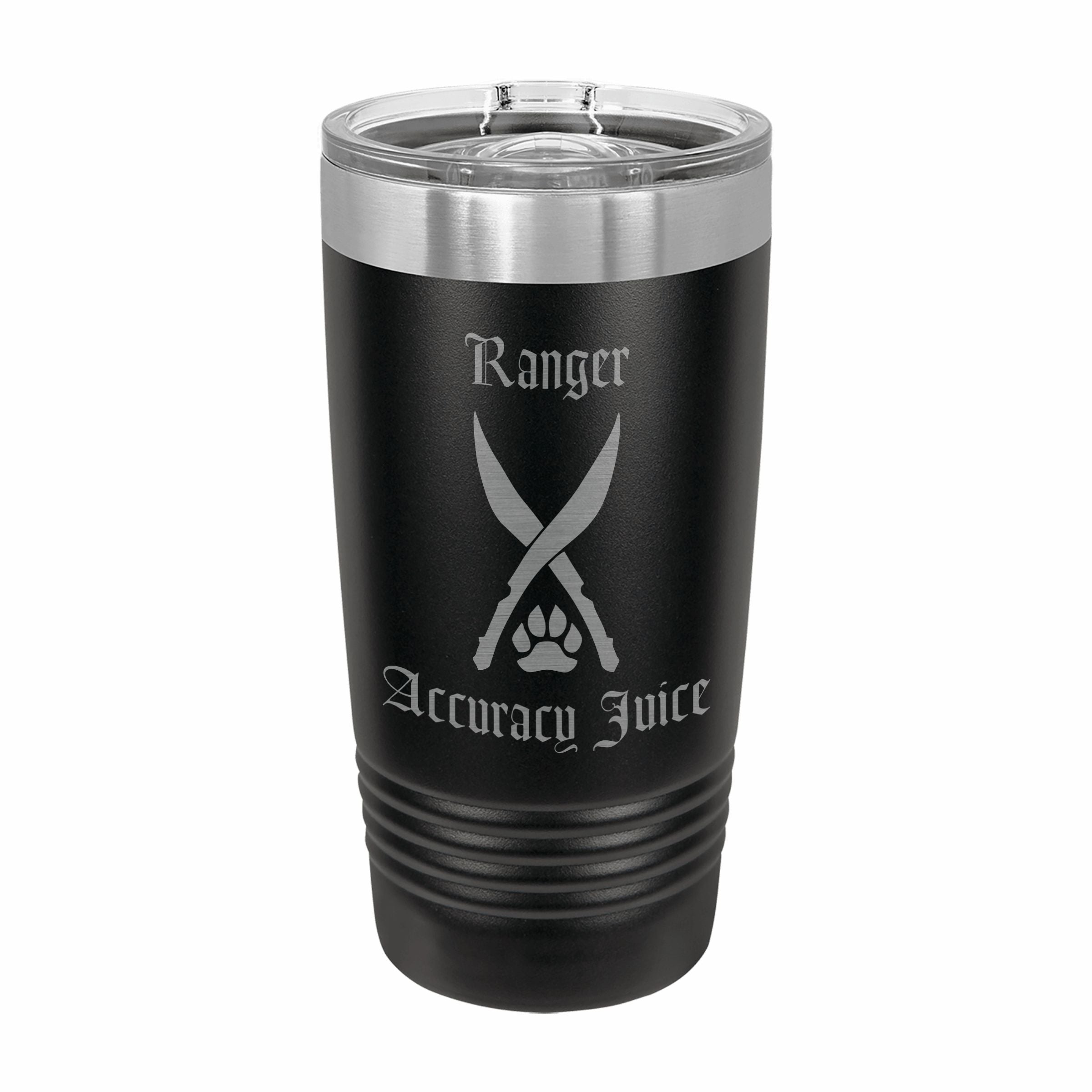 Ranger Accuracy Juice Engraved Stainless Steel Tumbler Travel Mug, DND Gifts