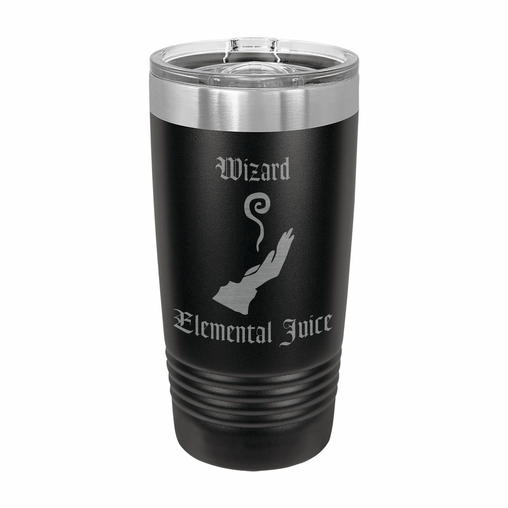 Wizard Elemental Juice Engraved Stainless Steel Tumbler Travel Mug, DND Gifts