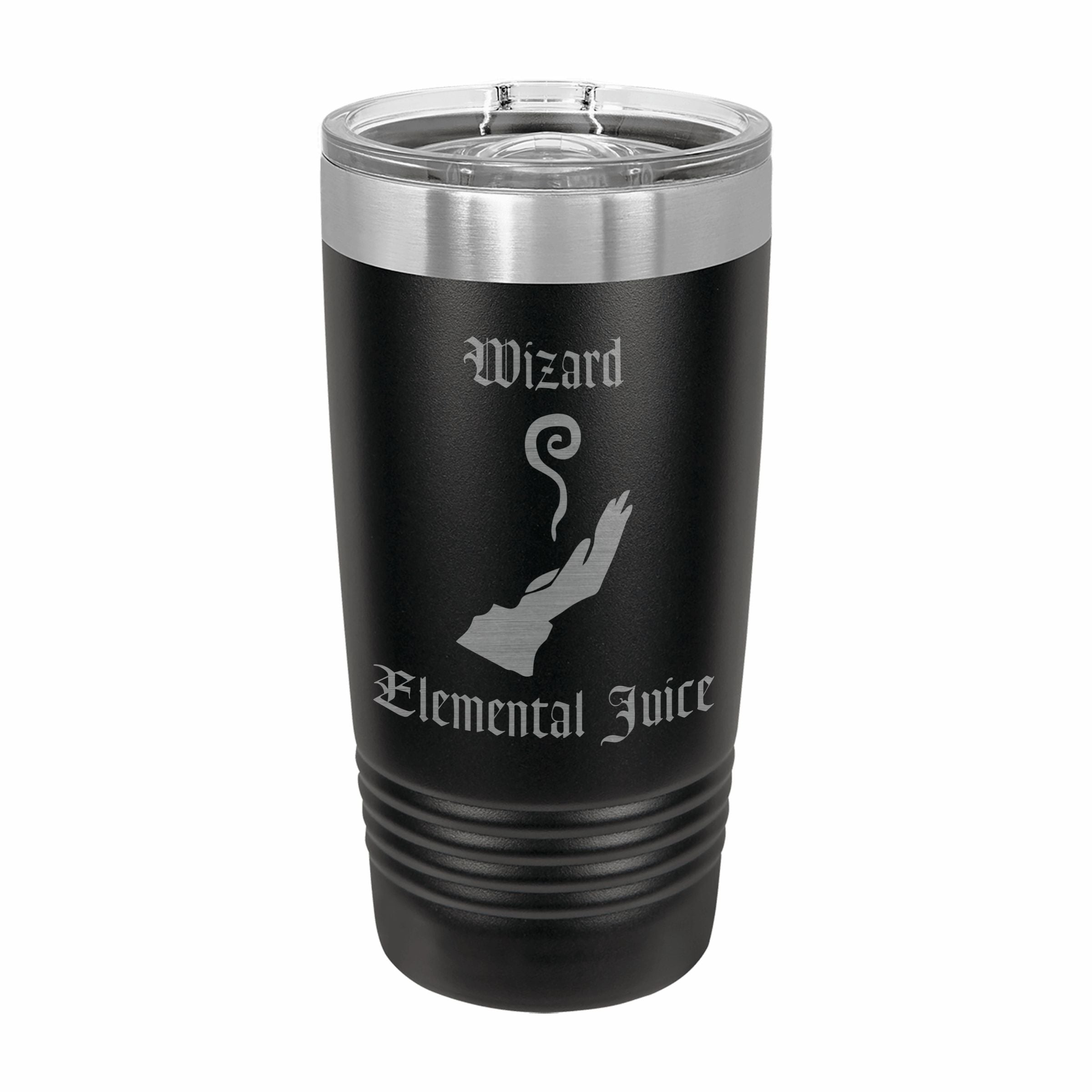 Wizard Elemental Juice Engraved Stainless Steel Tumbler Travel Mug, DND Gifts