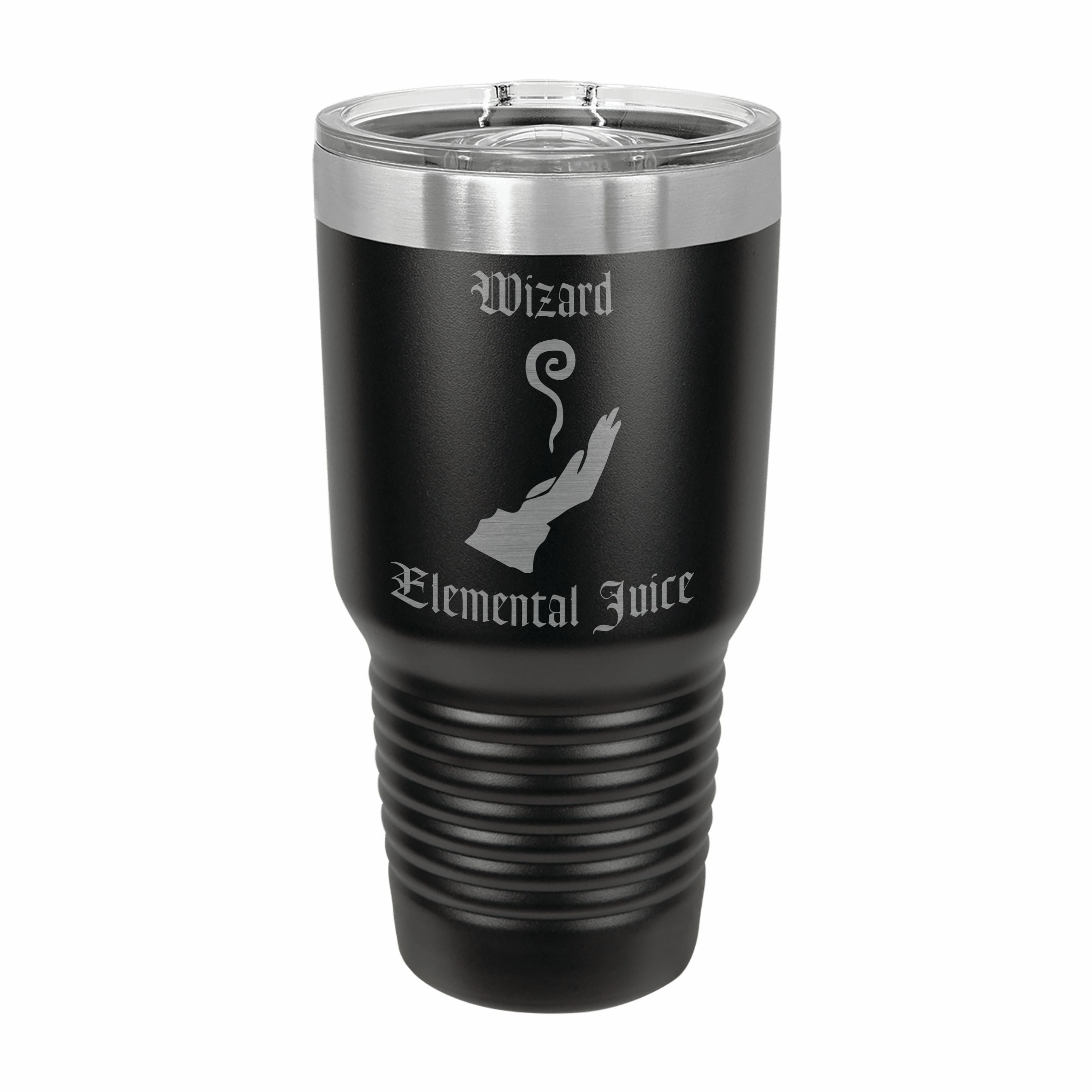 Wizard Elemental Juice Engraved Stainless Steel Tumbler Travel Mug, DND Gifts