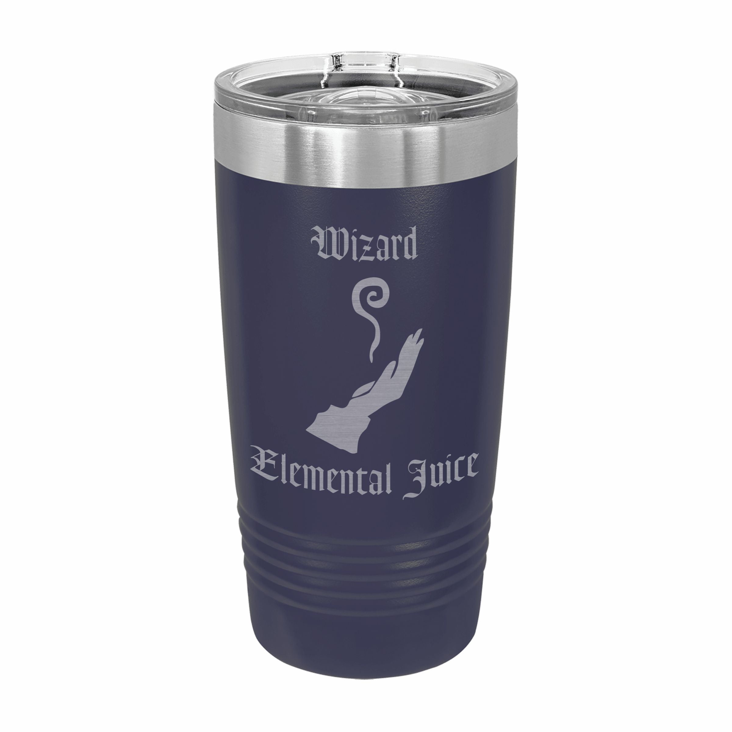Wizard Elemental Juice Engraved Stainless Steel Tumbler Travel Mug, DND Gifts