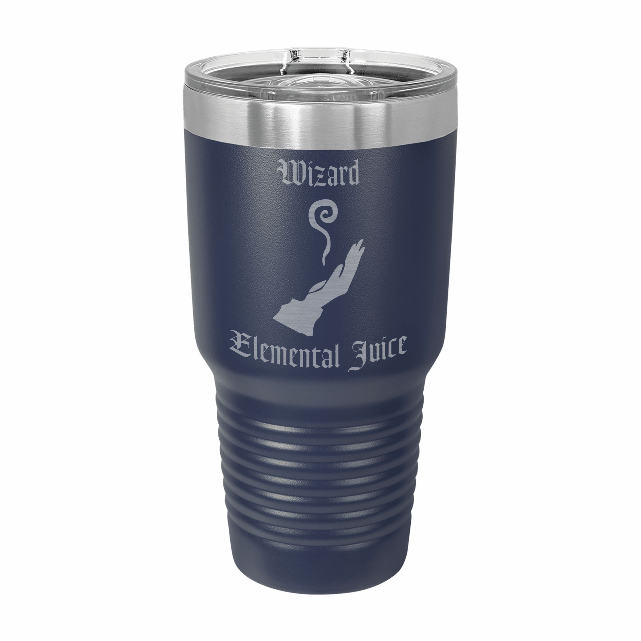 Wizard Elemental Juice Engraved Stainless Steel Tumbler Travel Mug, DND Gifts