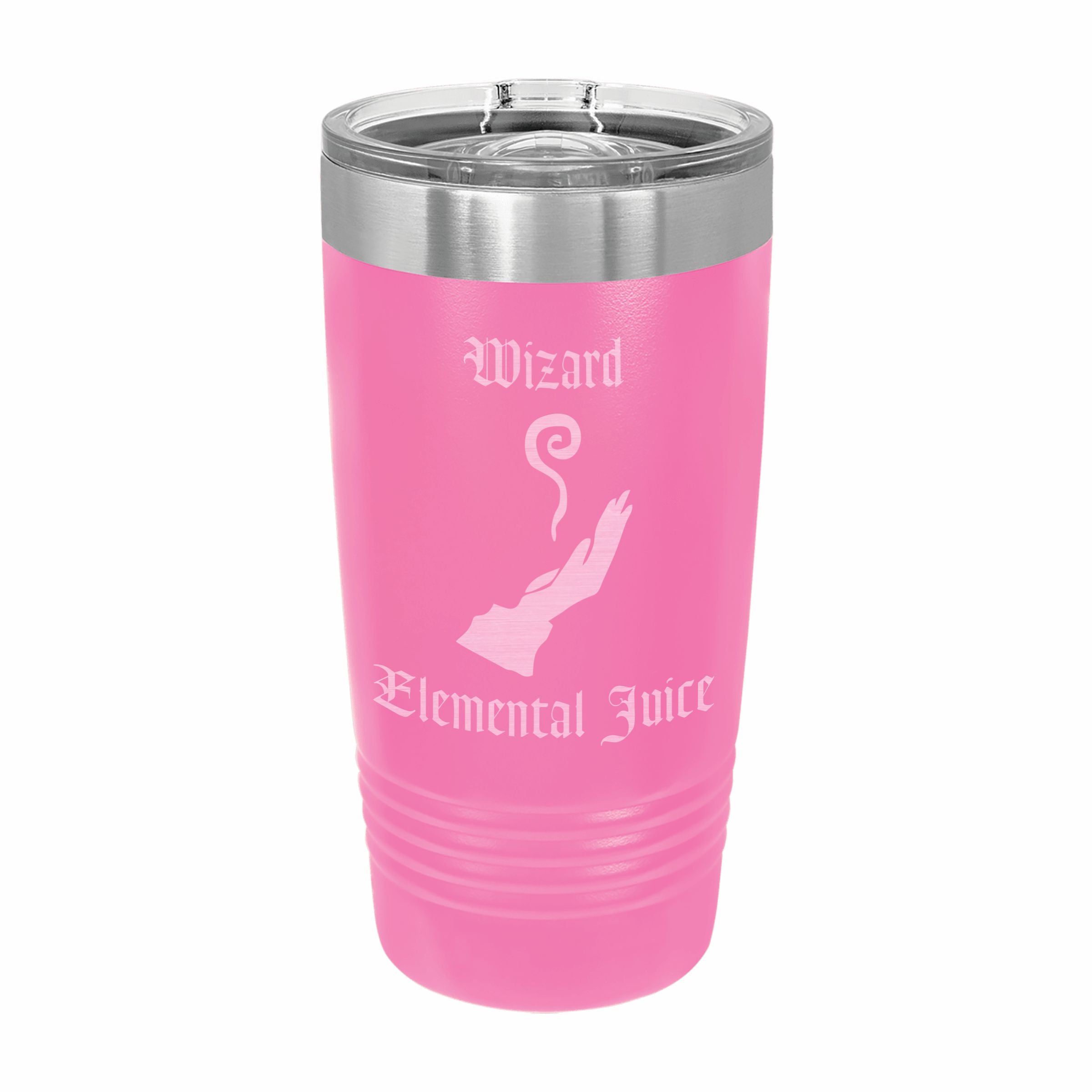 Wizard Elemental Juice Engraved Stainless Steel Tumbler Travel Mug, DND Gifts