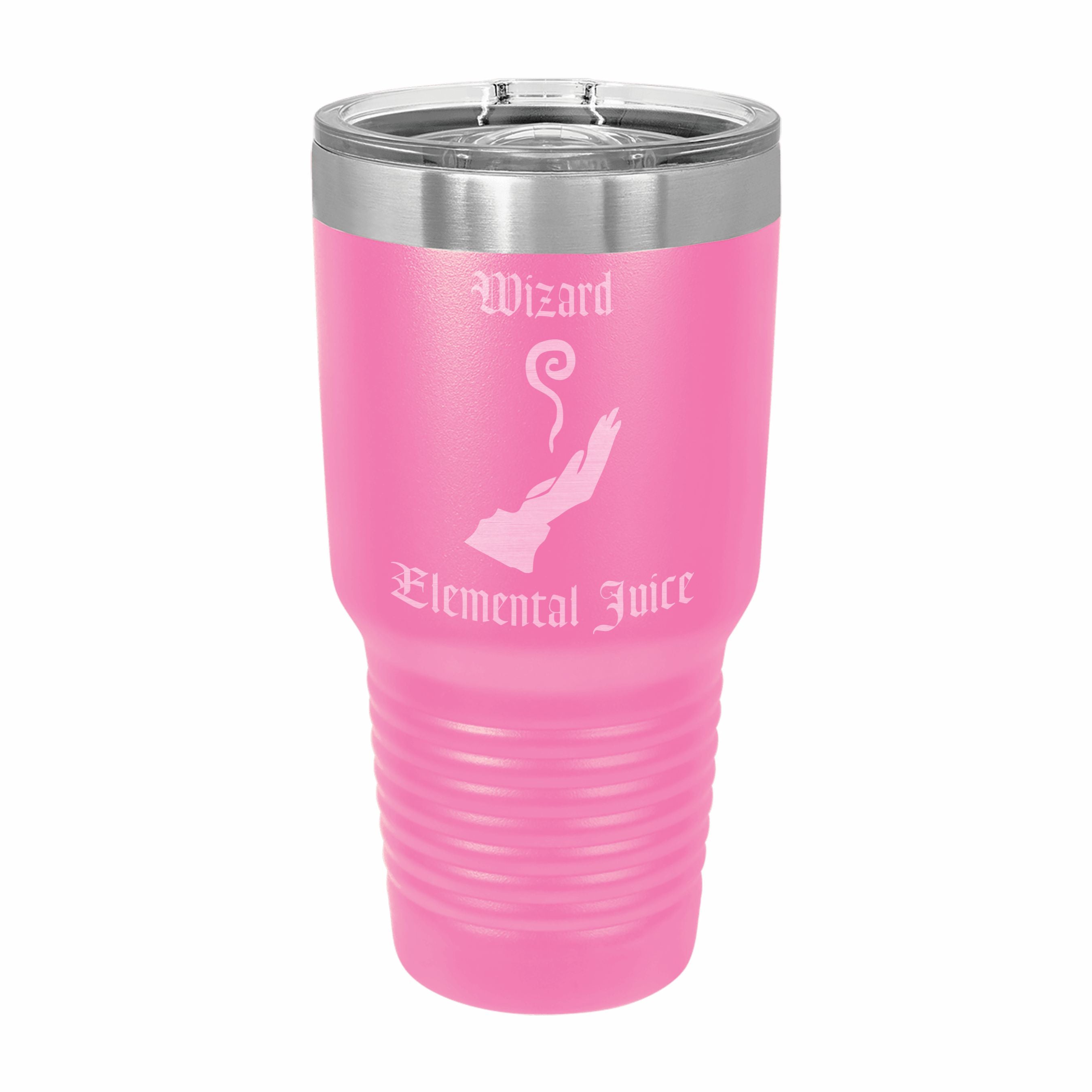 Wizard Elemental Juice Engraved Stainless Steel Tumbler Travel Mug, DND Gifts