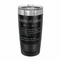 Holder of Coffee Funny Item Description Engraved Stainless Steel Tumbler Travel Mug, DND Gifts