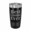 Best Grandpa Ever Engraved Stainless Steel Tumbler Travel Mug, Grandpa Gifts