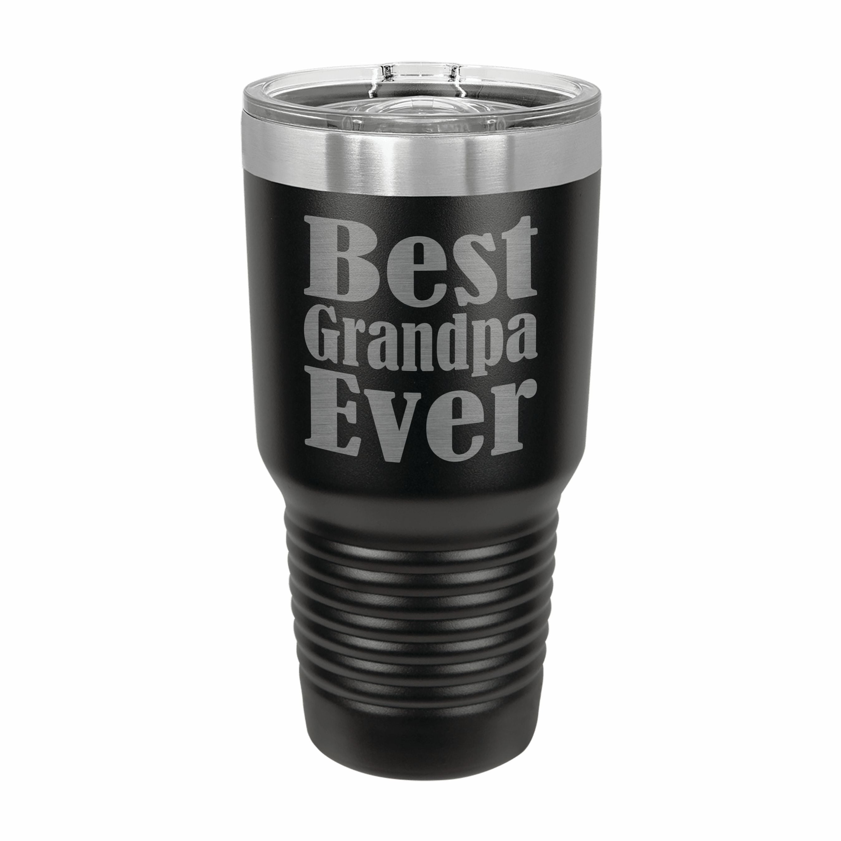 Best Grandpa Ever Engraved Stainless Steel Tumbler Travel Mug, Grandpa Gifts
