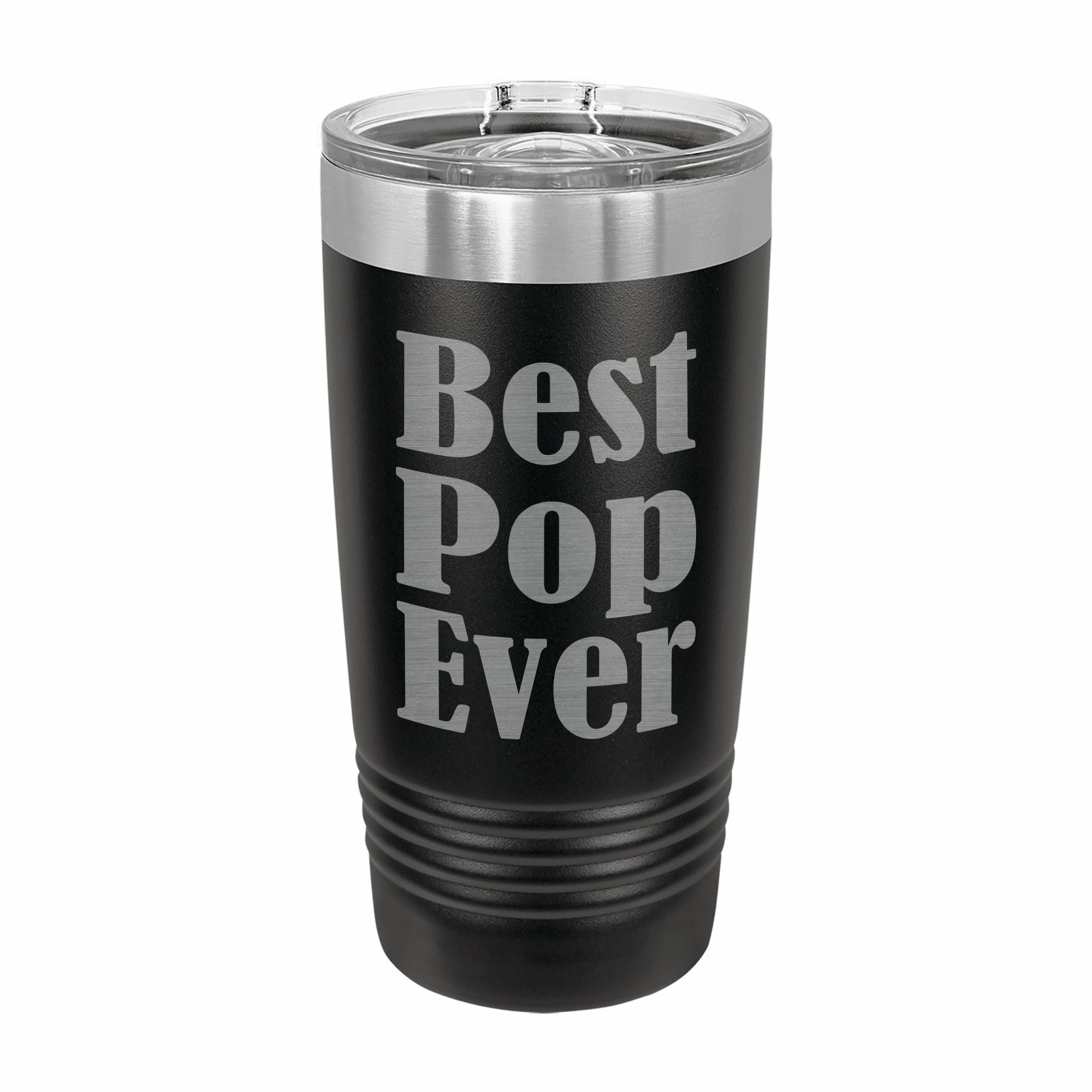 Best Pop Ever Engraved Stainless Steel Tumbler Travel Mug, Pop Gifts