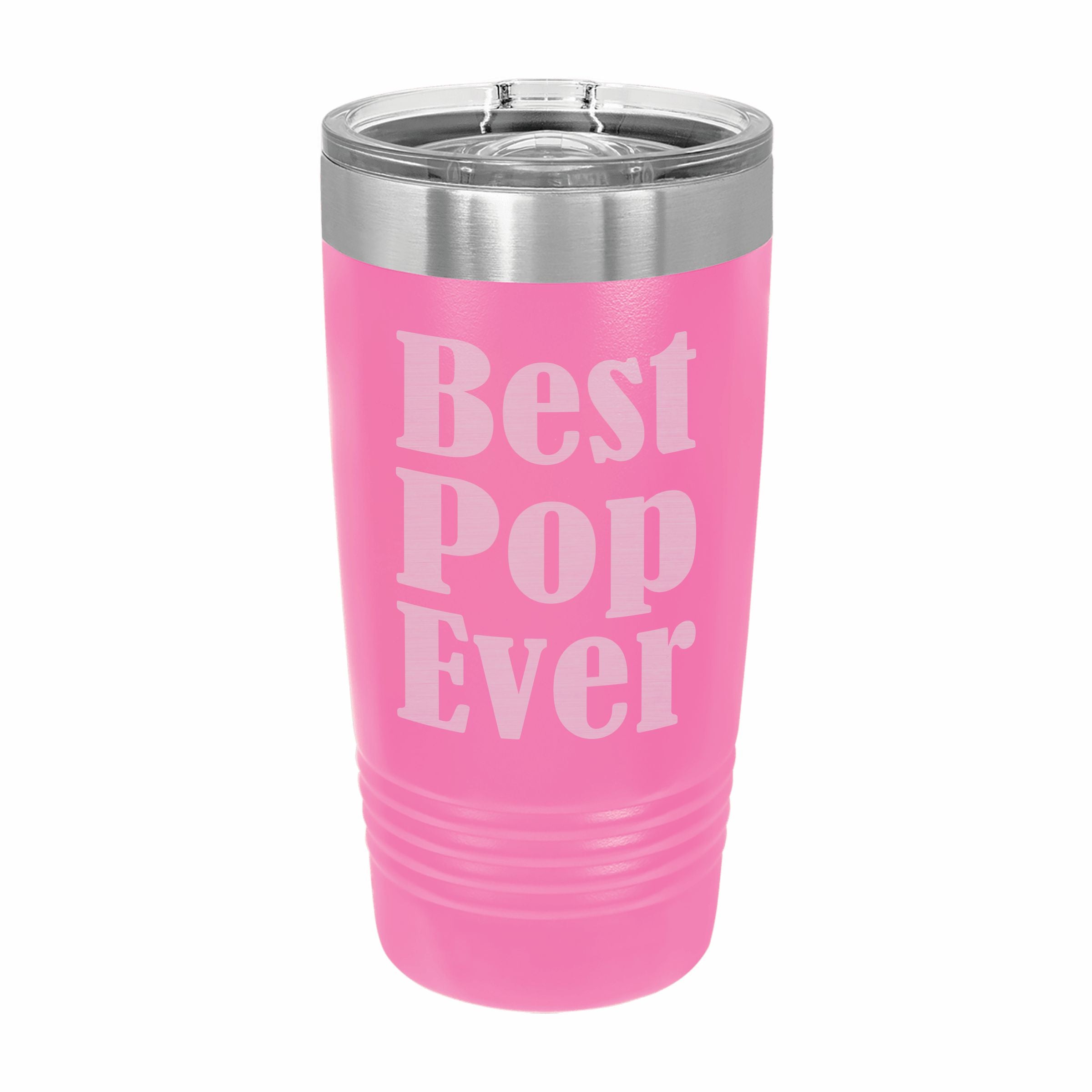 Best Pop Ever Engraved Stainless Steel Tumbler Travel Mug, Pop Gifts