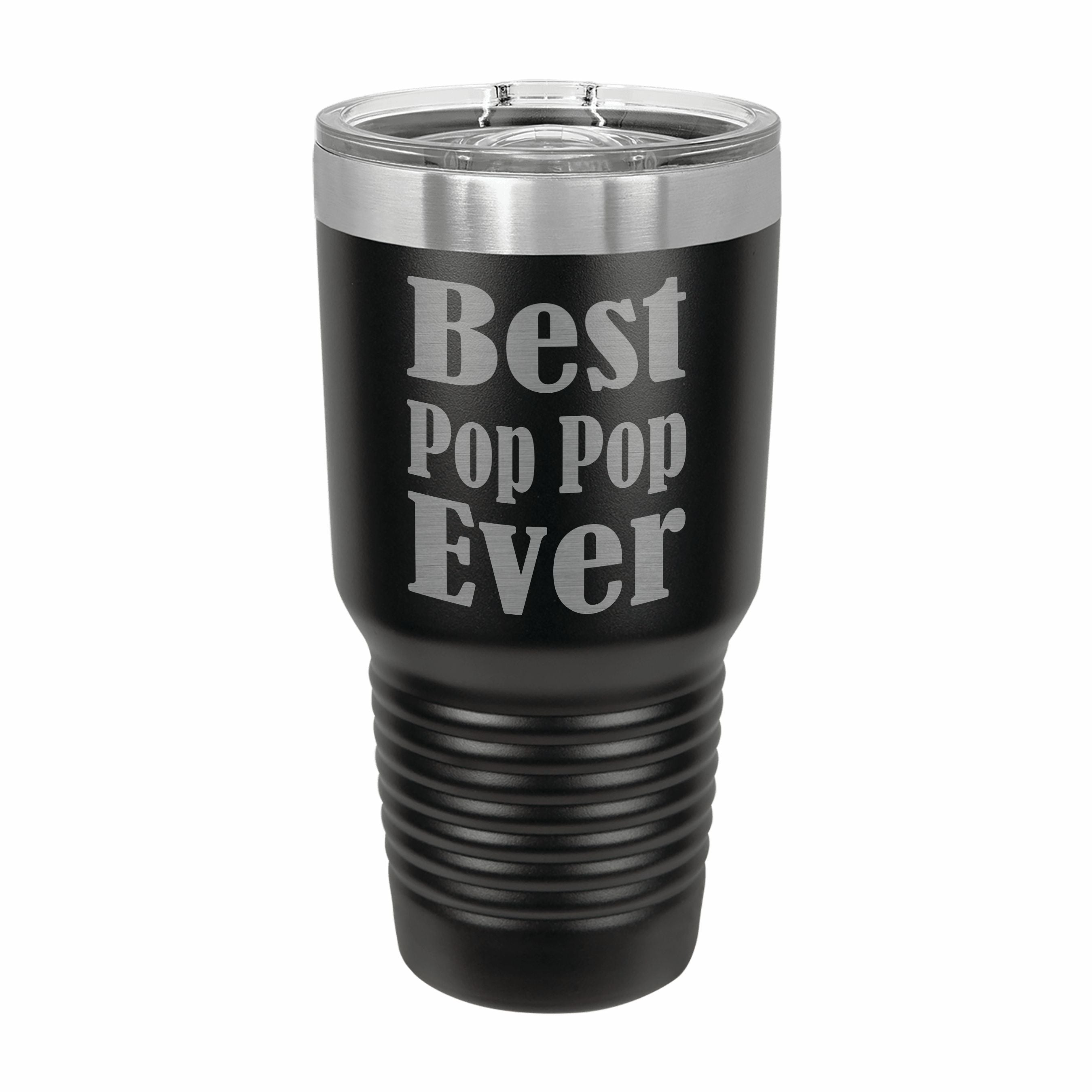 Best Pop Pop Ever Engraved Stainless Steel Tumbler Travel Mug, Pop Pop Gifts