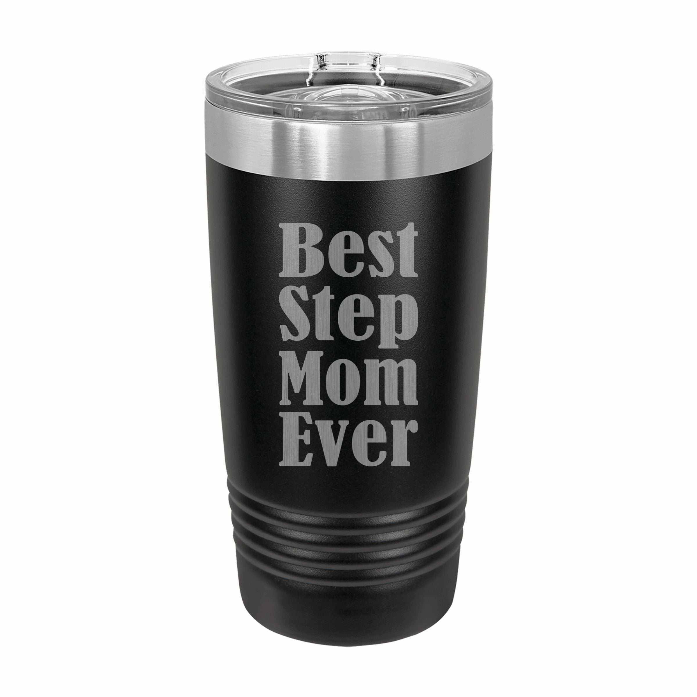 Best Step Mom Ever Engraved Stainless Steel Tumbler Travel Mug, Stepmother Gift