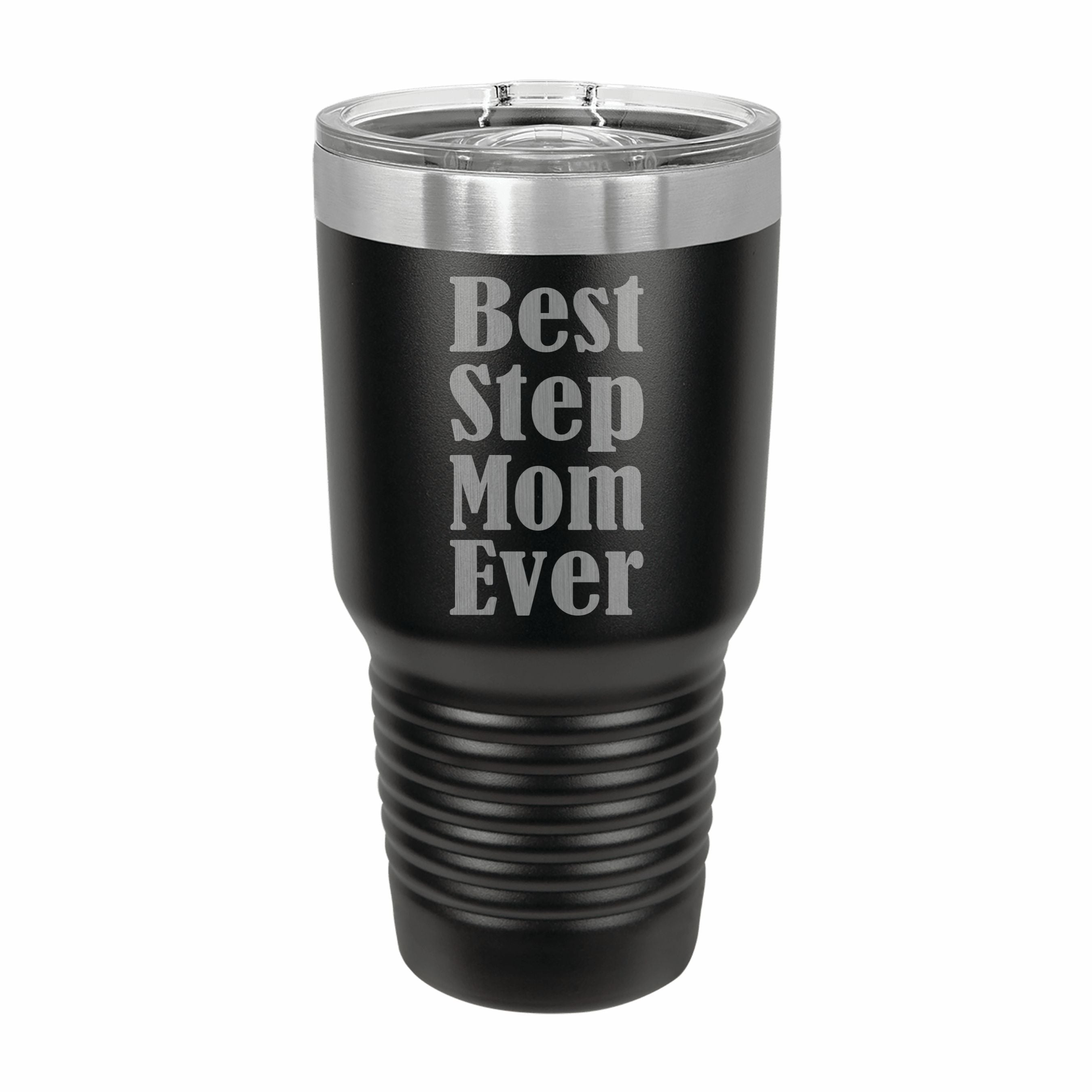 Best Step Mom Ever Engraved Stainless Steel Tumbler Travel Mug, Stepmother Gift