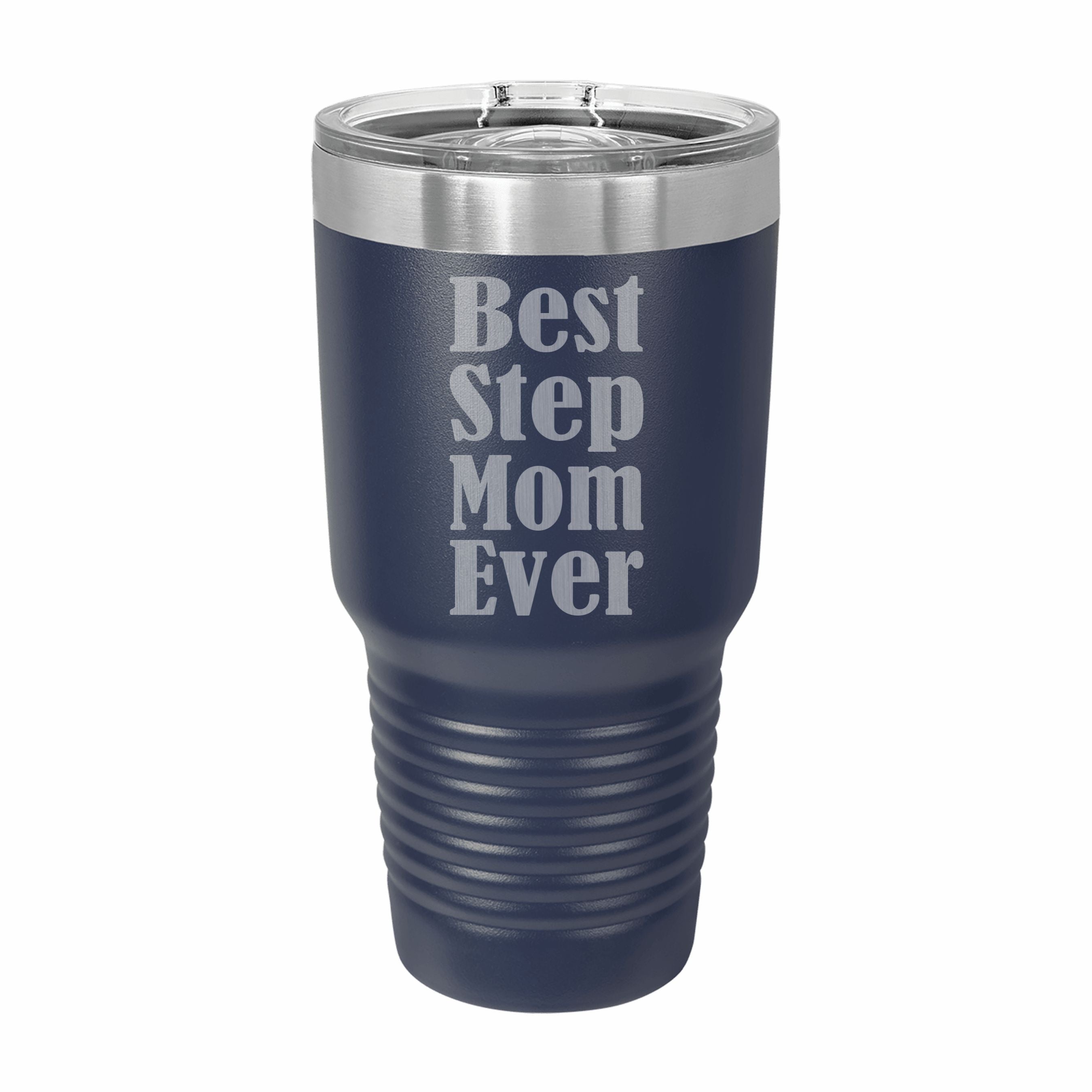 Best Step Mom Ever Engraved Stainless Steel Tumbler Travel Mug, Stepmother Gift