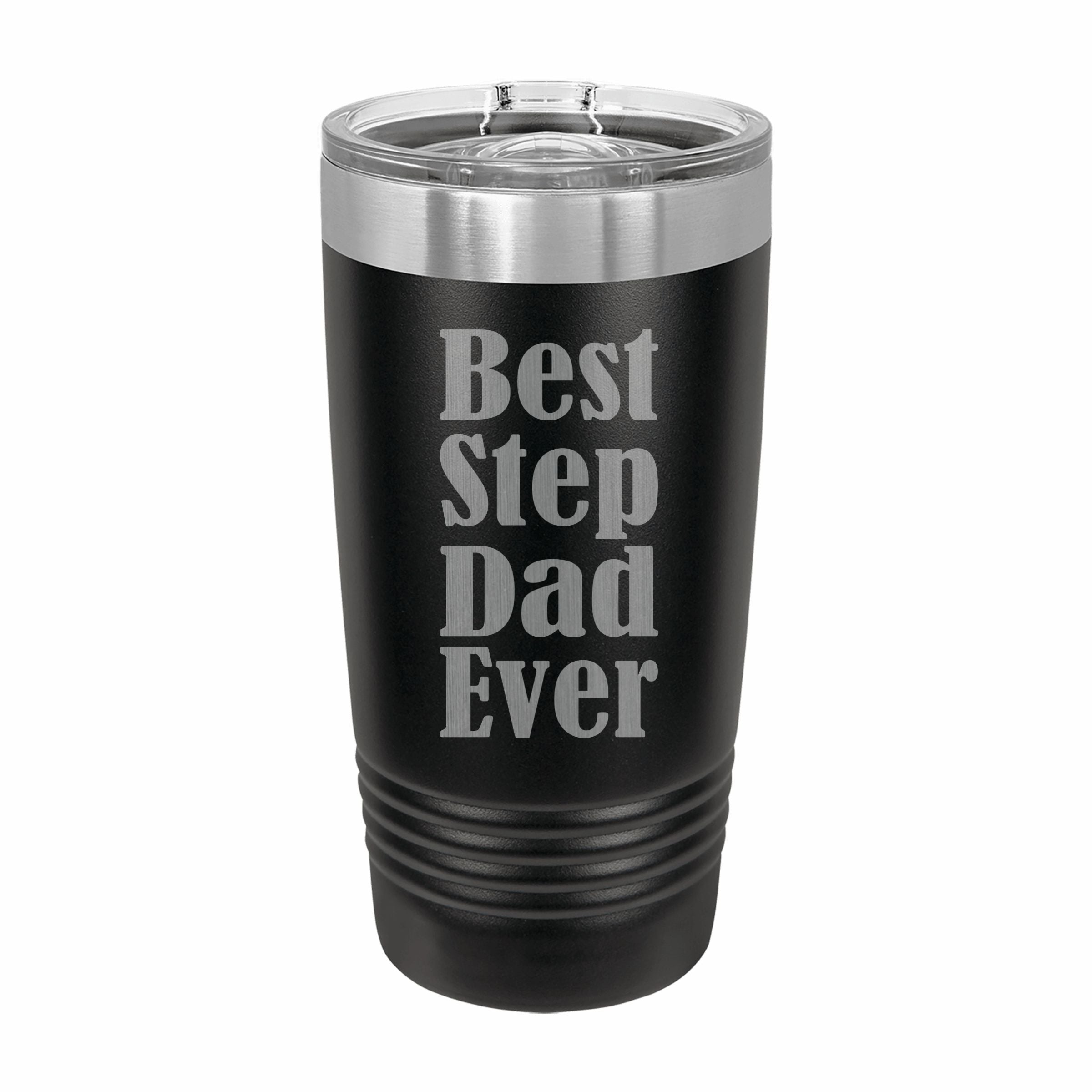 Best Step Dad Ever Engraved Stainless Steel Tumbler Travel Mug, Stepfather Gift