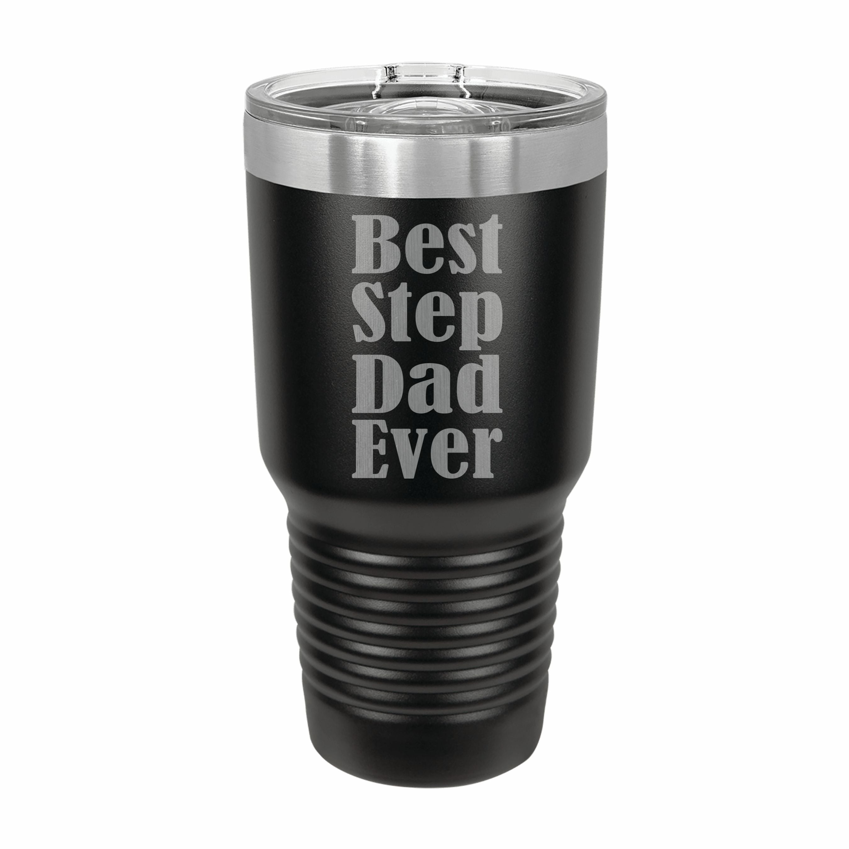 Best Step Dad Ever Engraved Stainless Steel Tumbler Travel Mug, Stepfather Gift
