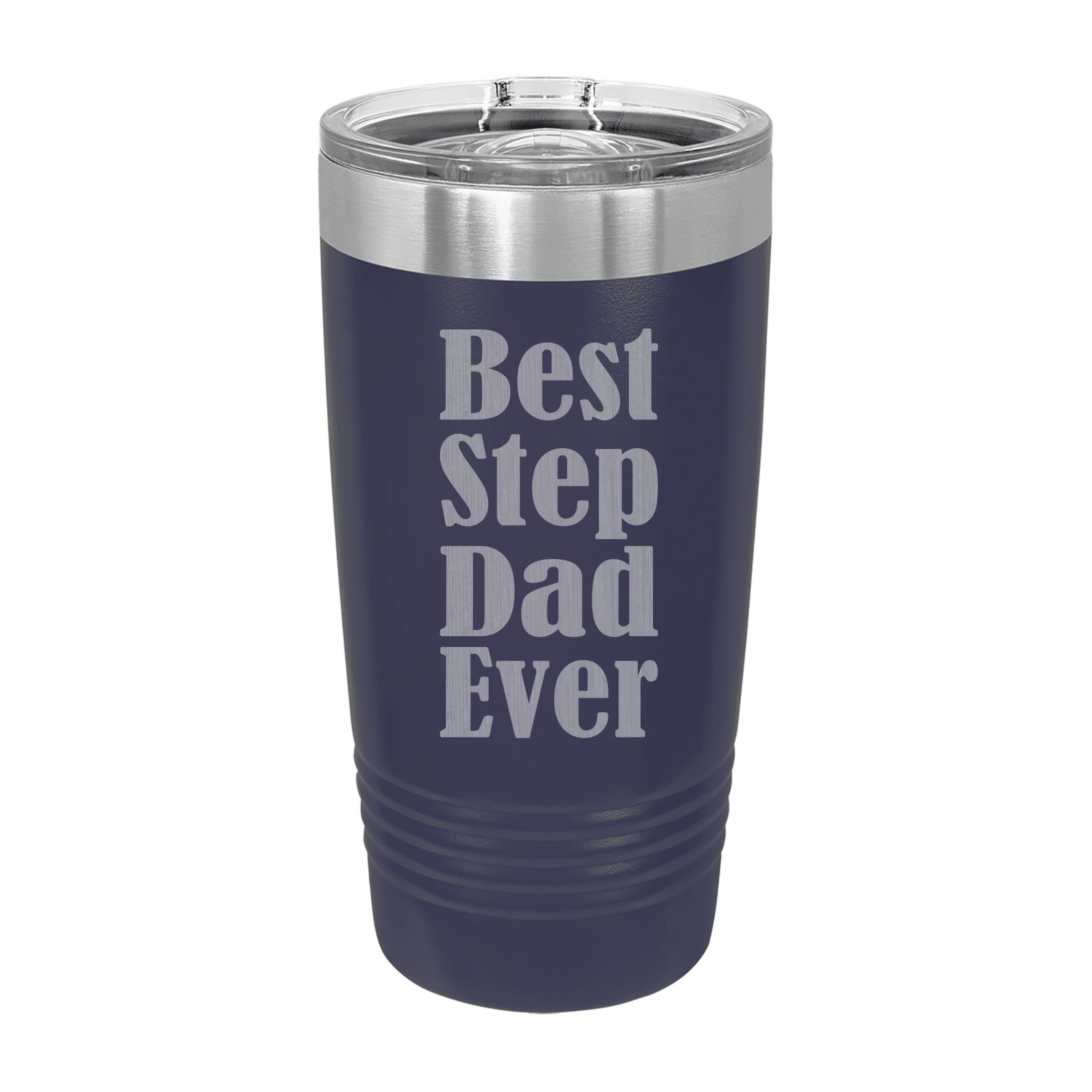 Best Step Dad Ever Engraved Stainless Steel Tumbler Travel Mug, Stepfather Gift