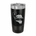 California State Pride Engraved Stainless Steel Tumbler Travel Mug, Patriotic Gift
