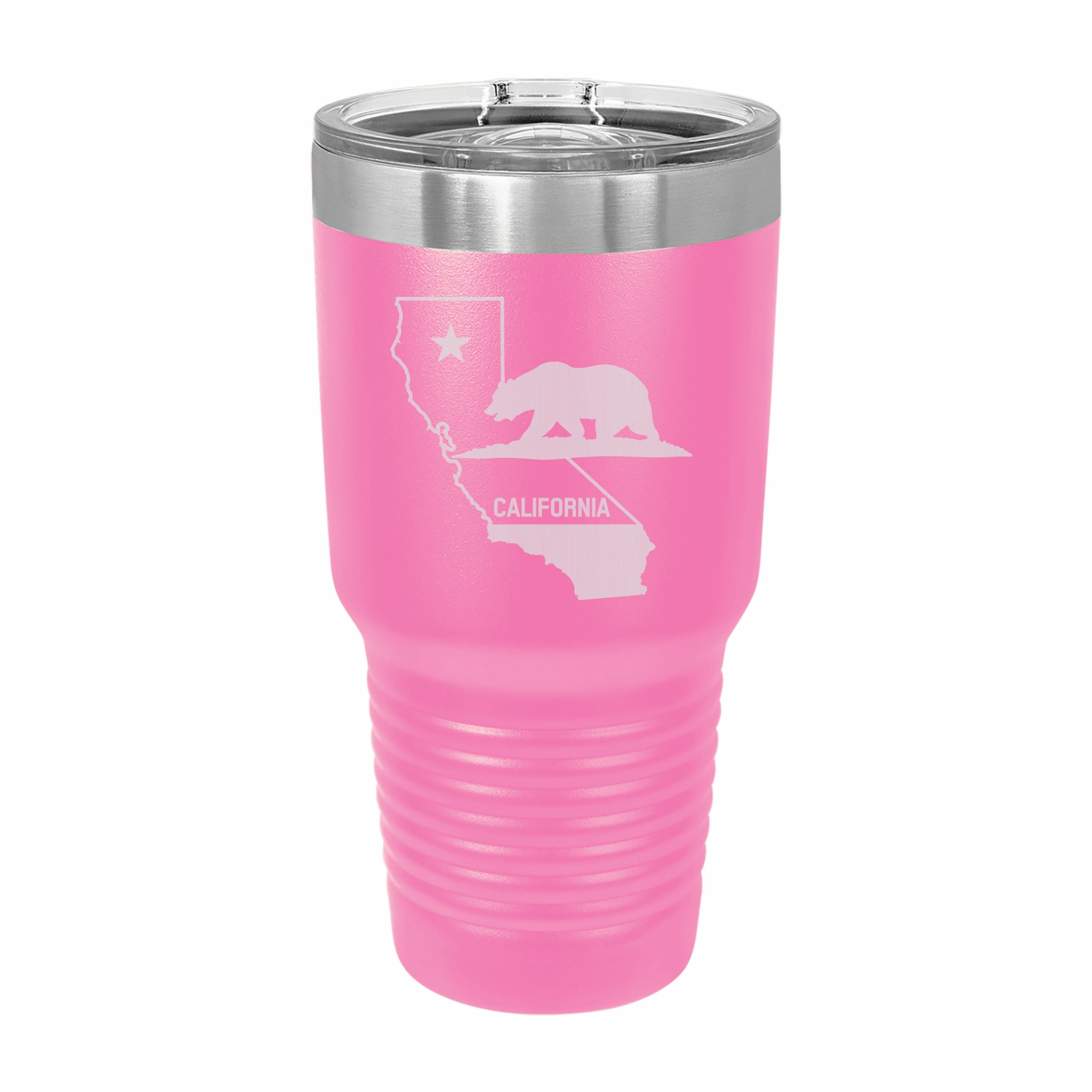 California State Pride Engraved Stainless Steel Tumbler Travel Mug, Patriotic Gift