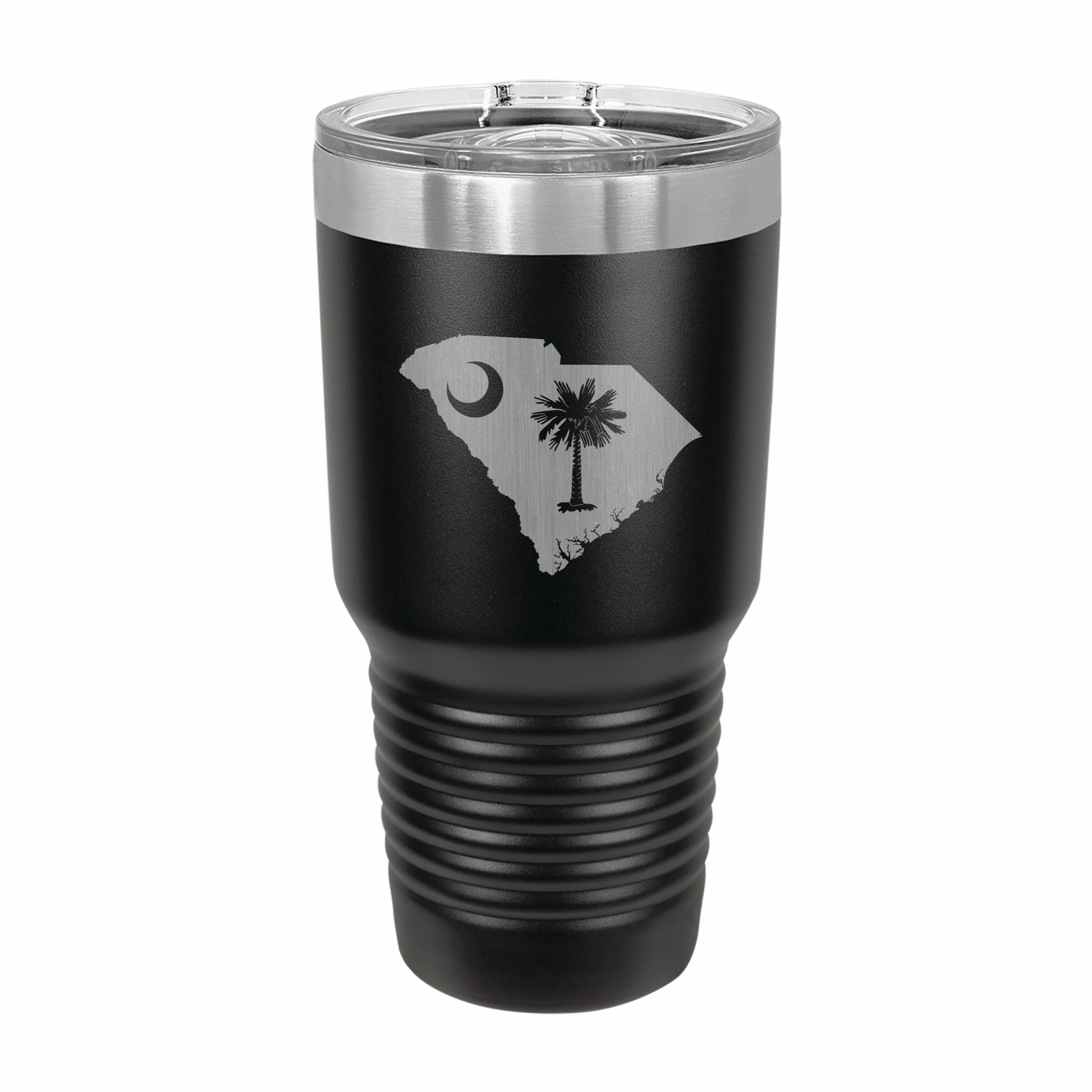 South Carolina State Pride Engraved Stainless Steel Tumbler Travel Mug, Patriotic Gift