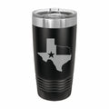 Texas State Pride Engraved Stainless Steel Tumbler Travel Mug, Patriotic Gift