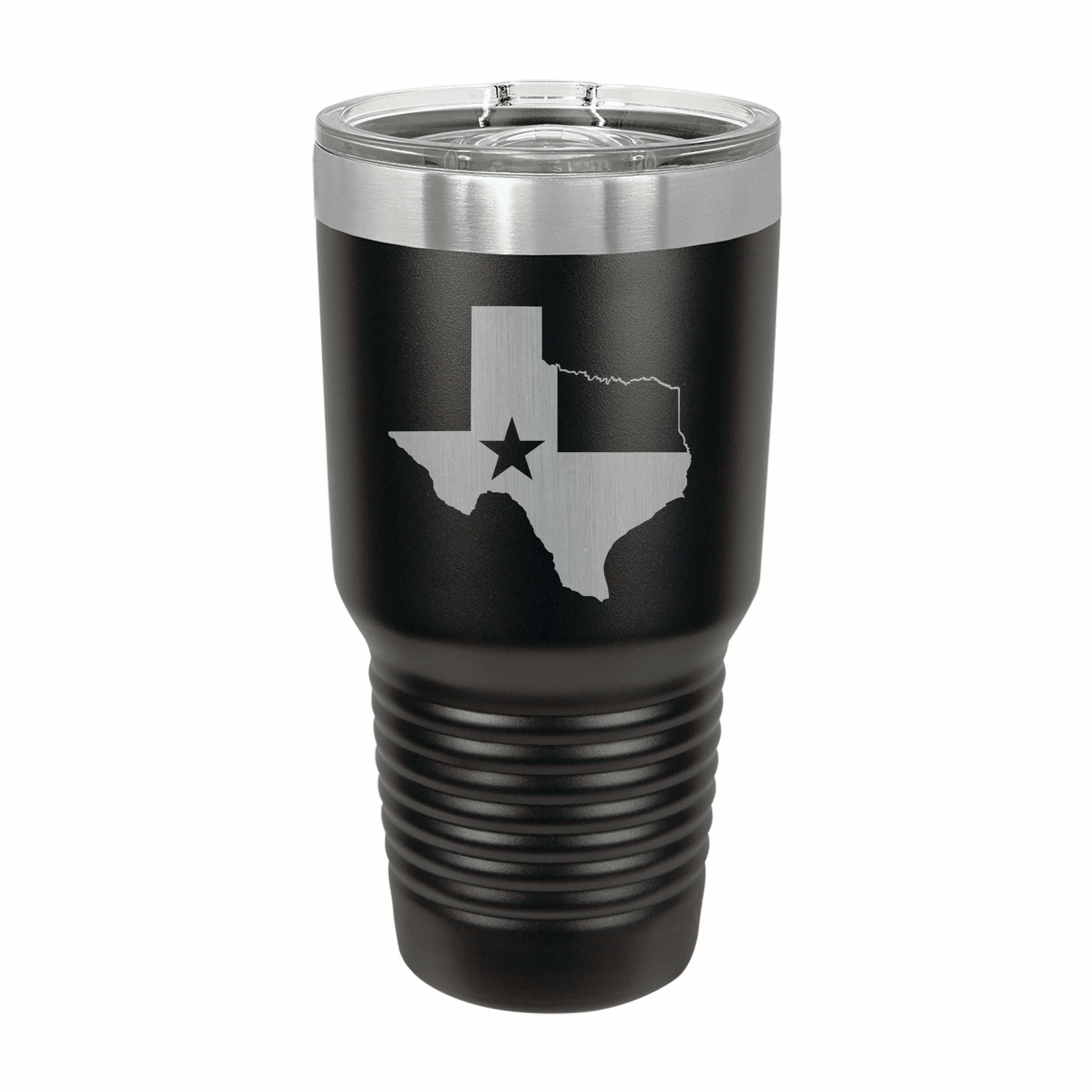 Texas State Pride Engraved Stainless Steel Tumbler Travel Mug, Patriotic Gift