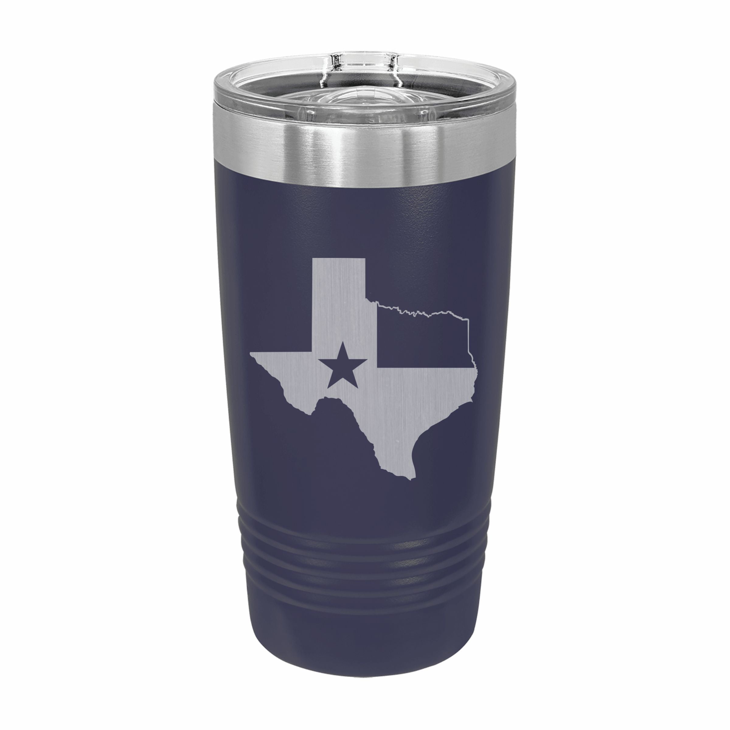 Texas State Pride Engraved Stainless Steel Tumbler Travel Mug, Patriotic Gift